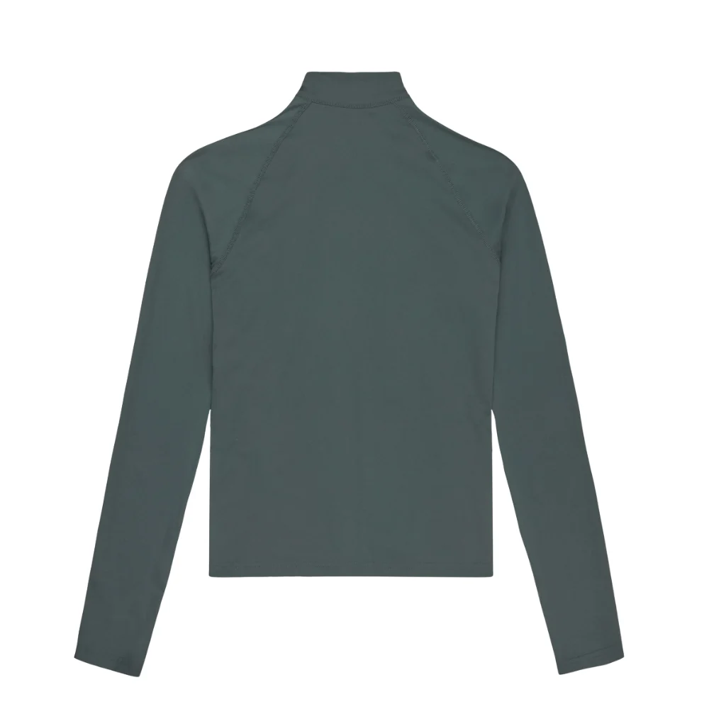 Full Zip Running top - 060 Petrol - Image 4