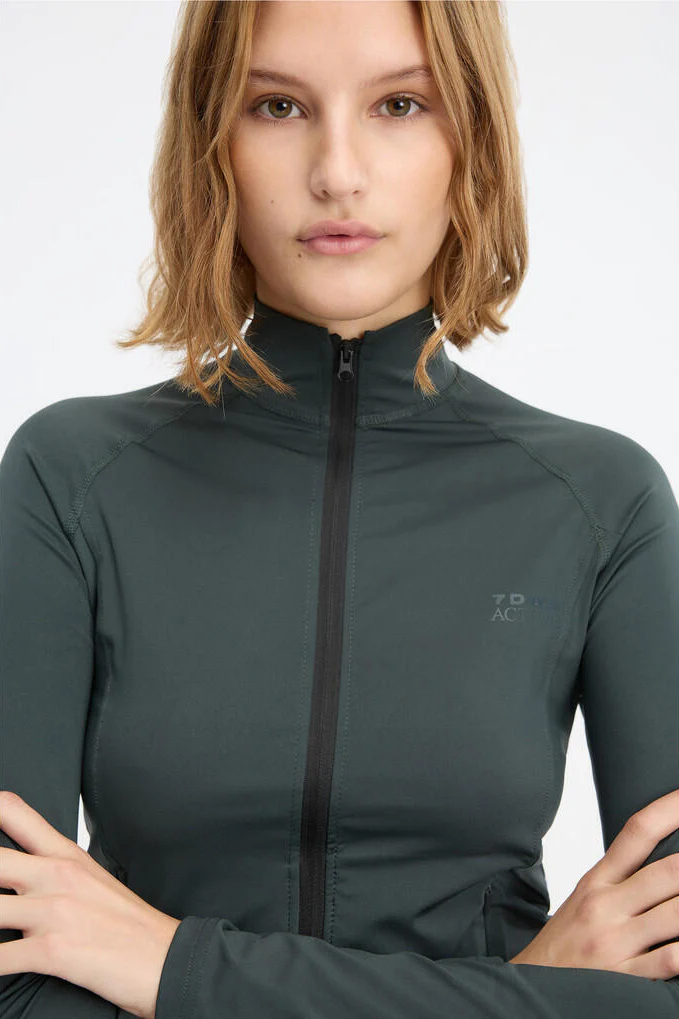 Full Zip Running top - 060 Petrol - Image 6