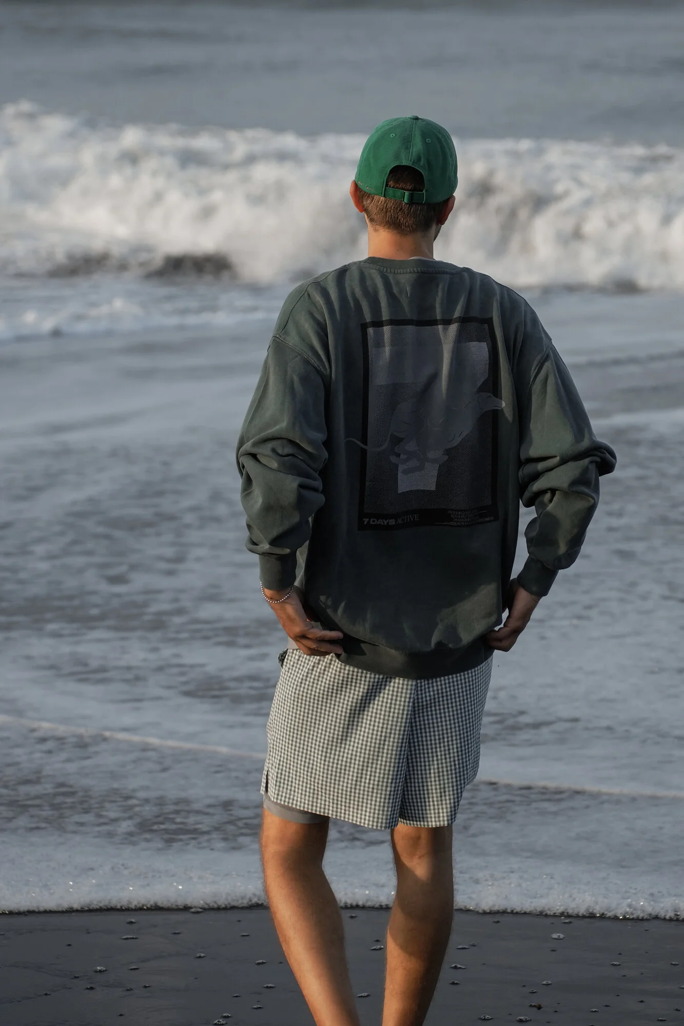 Regular sweatshirt - 065 Dusty Green - Image 5