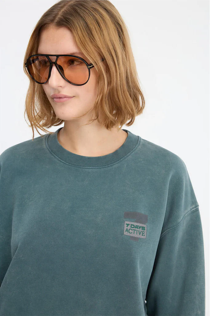 Regular sweatshirt - 065 Dusty Green - Image 8