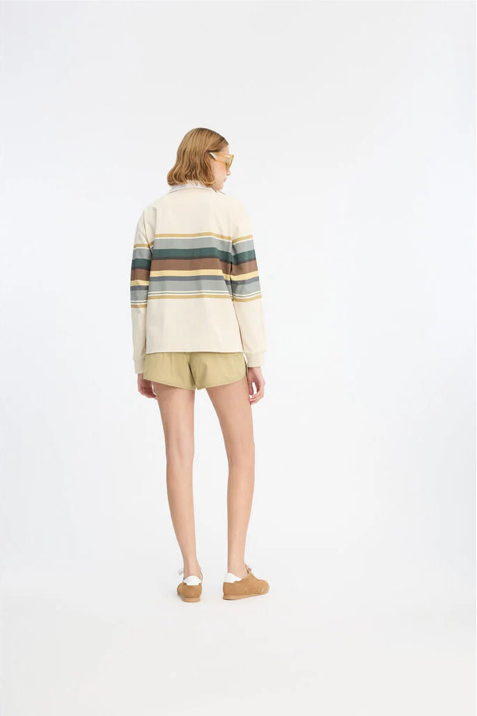 Stripes Long Sleeve polotrøje - 005 Beige - Image 3