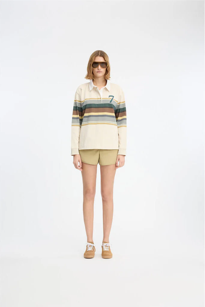 Stripes Long Sleeve polotrøje - 005 Beige - Image 5