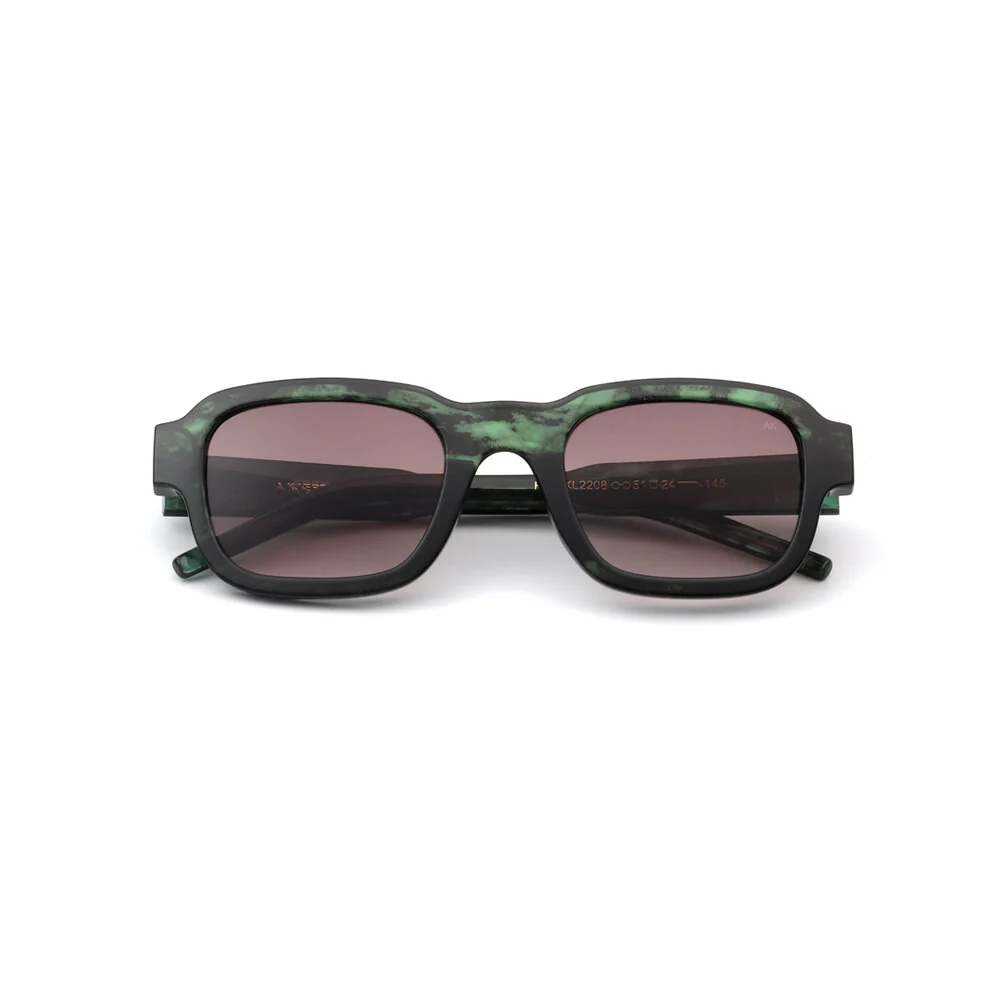 Halo solbrille - Green Marble Transparent - Image 6