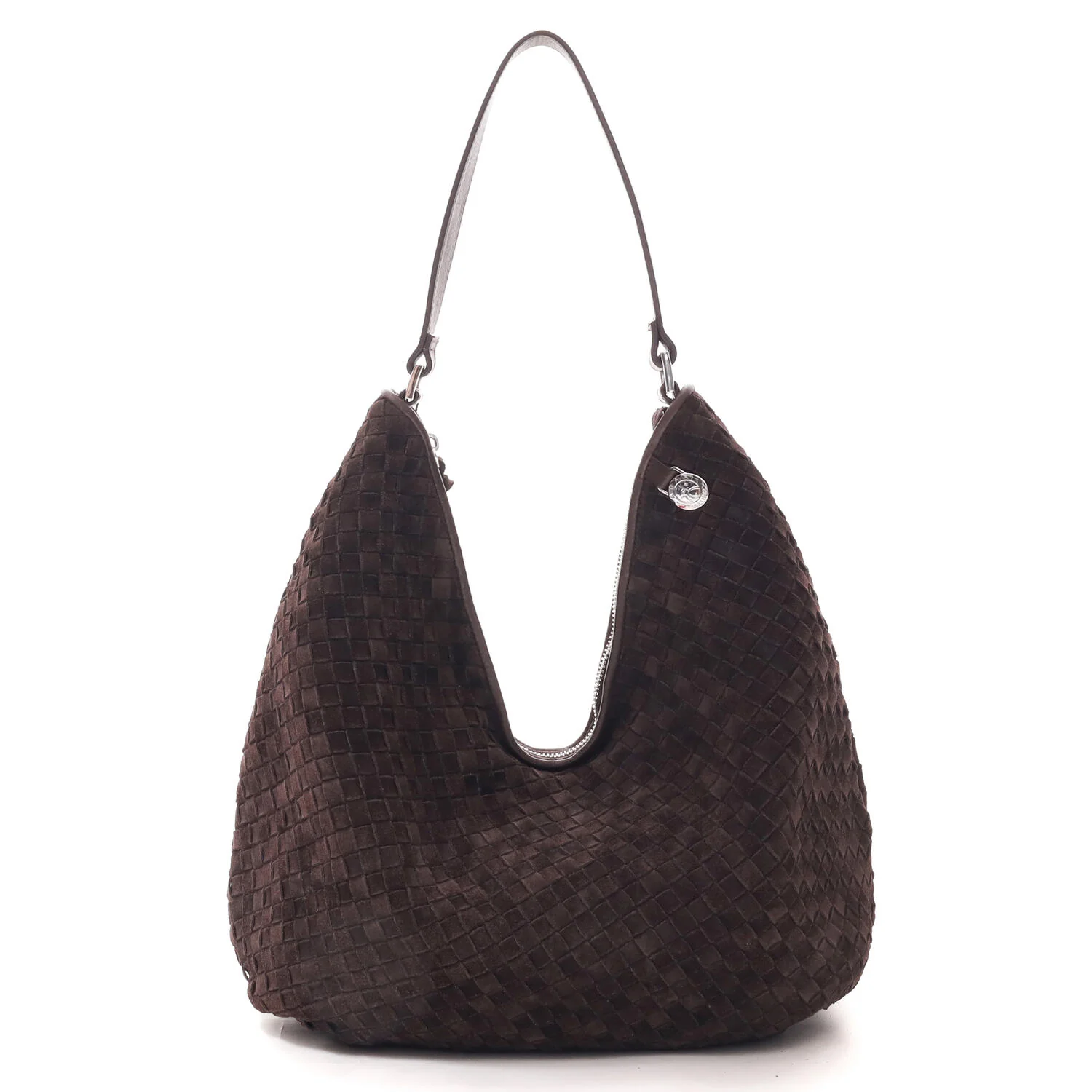 Rozzano Mindy Braided ruskind skuldertaske - Dark Brown - Image 4