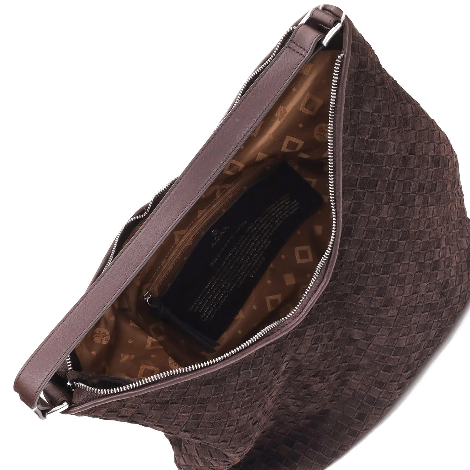 Rozzano Mindy Braided ruskind skuldertaske - Dark Brown - Image 7