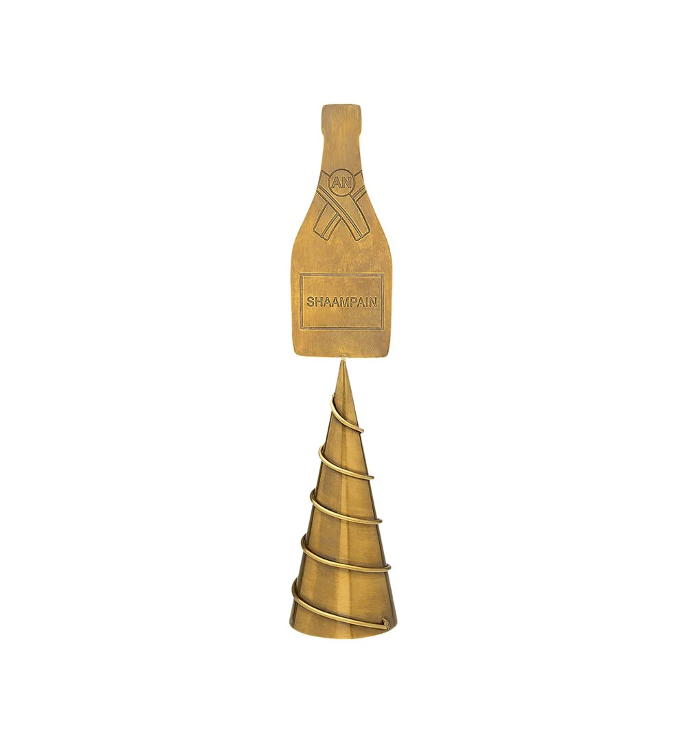 Champagne tree topper, Messing - H31 cm.