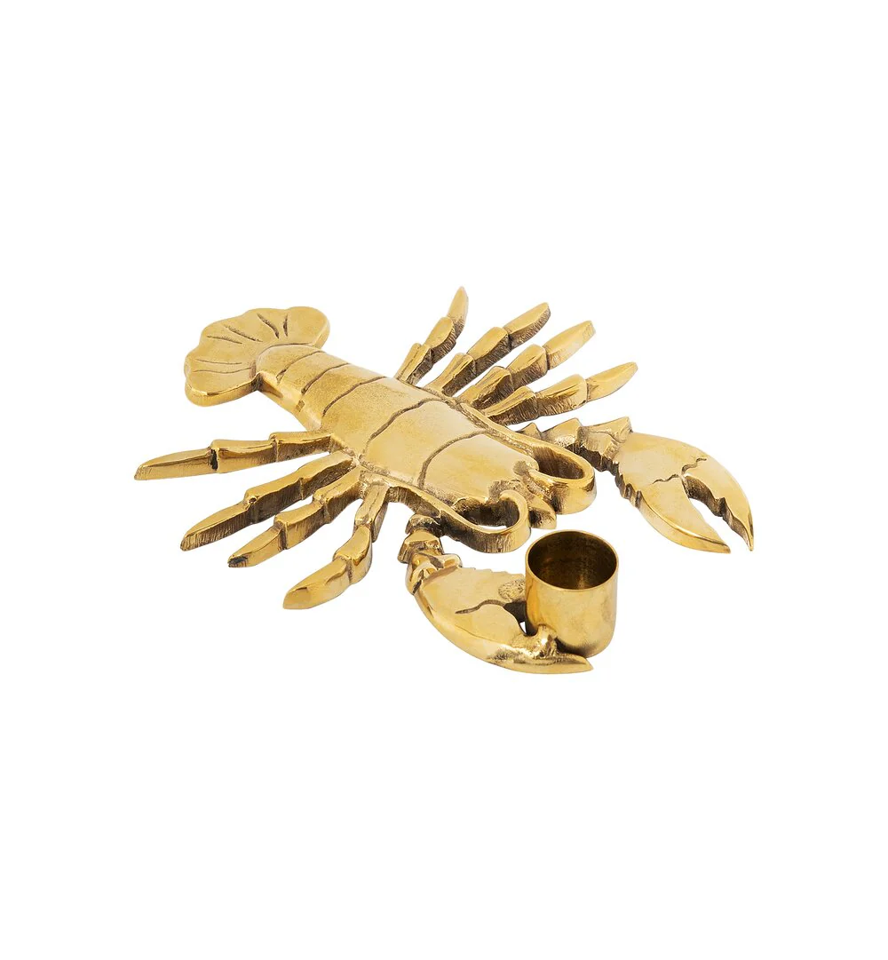 Lobster lysestage - guldfarvet