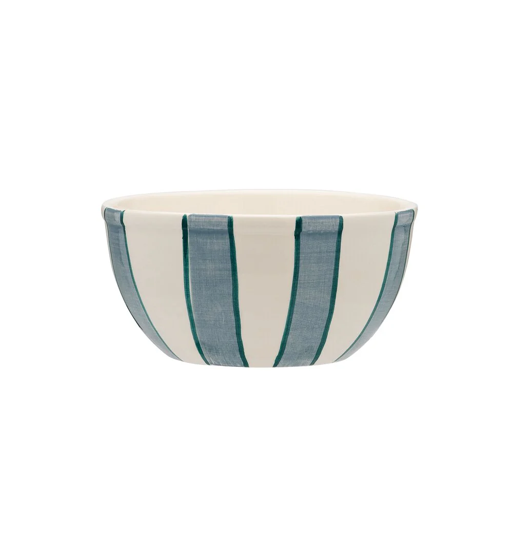 Powder Striped yoghurt skål, blå - Ø14,5 cm.