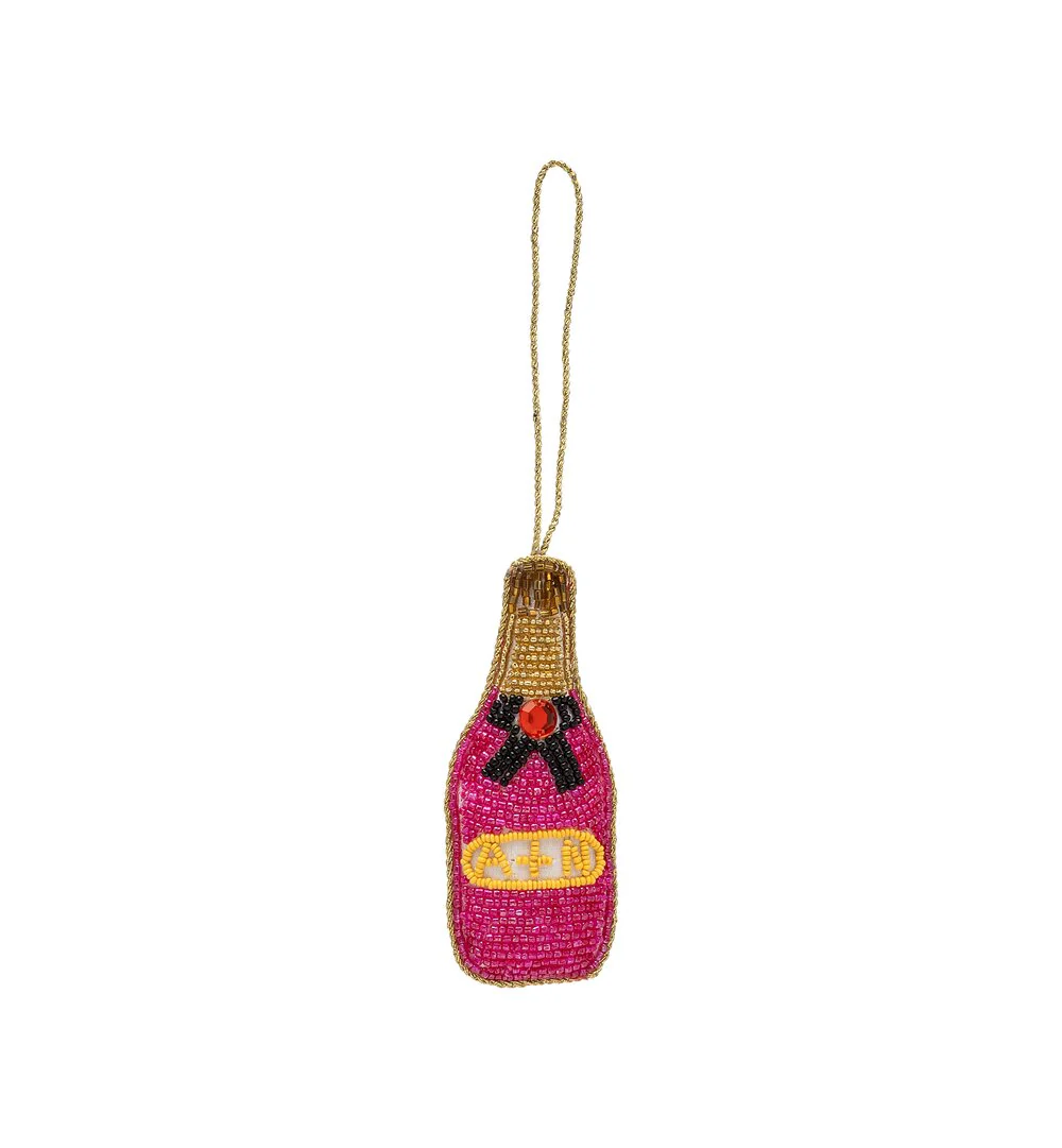 Rose Champagne juleophæng -  H11 cm.