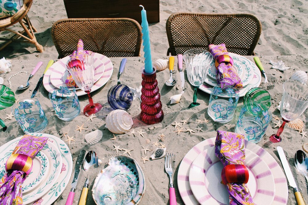 Waves Glass Tea lysestage - lilla - Image 3