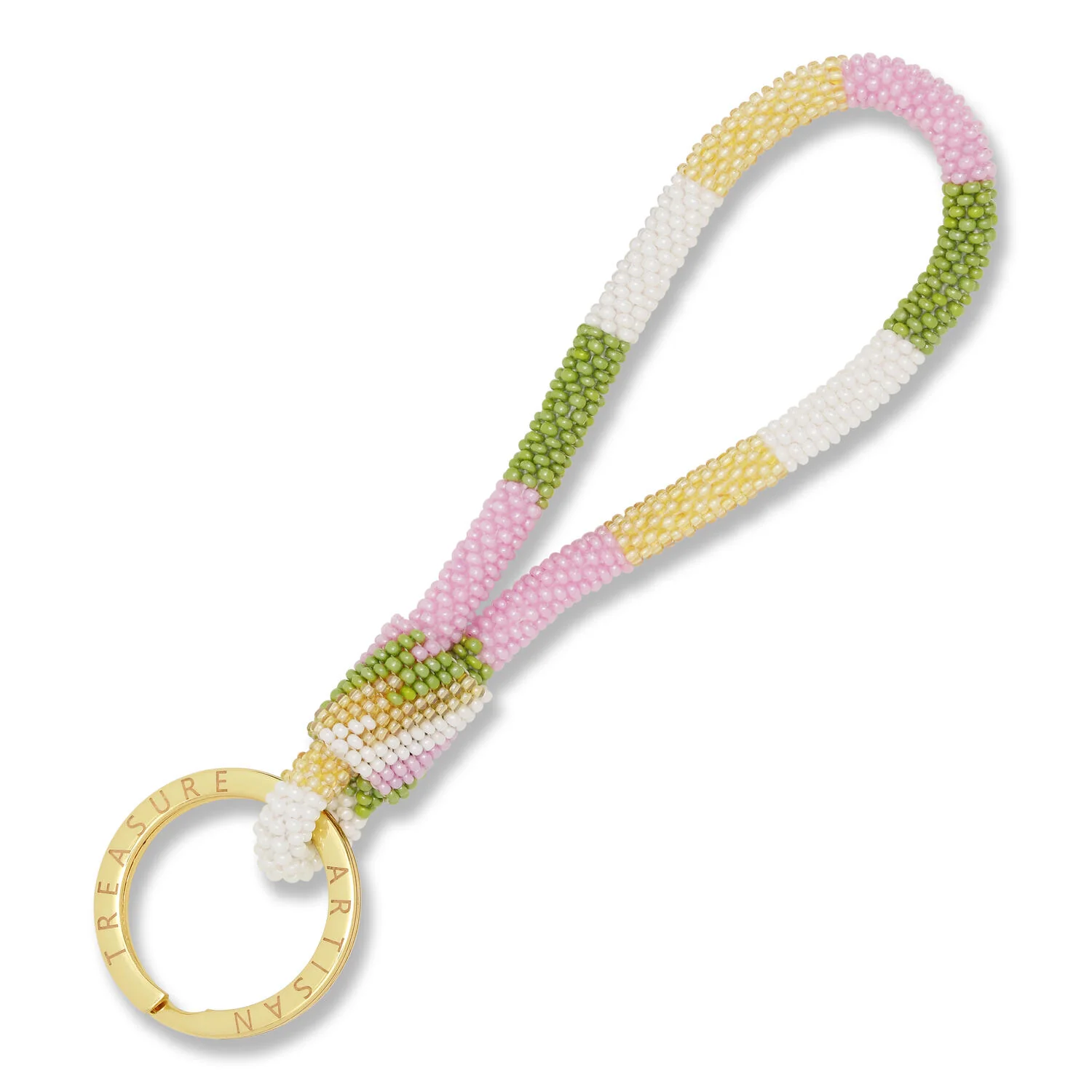 Pavia nøglering - Rose/olive/cream/gold