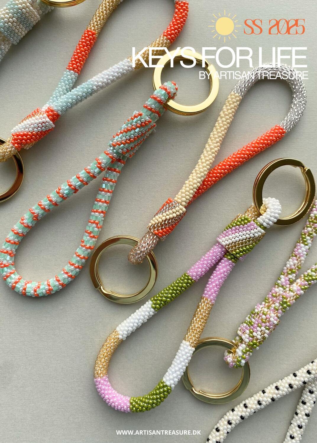Varese nøglering - Rose/olive/cream/gold - Image 2