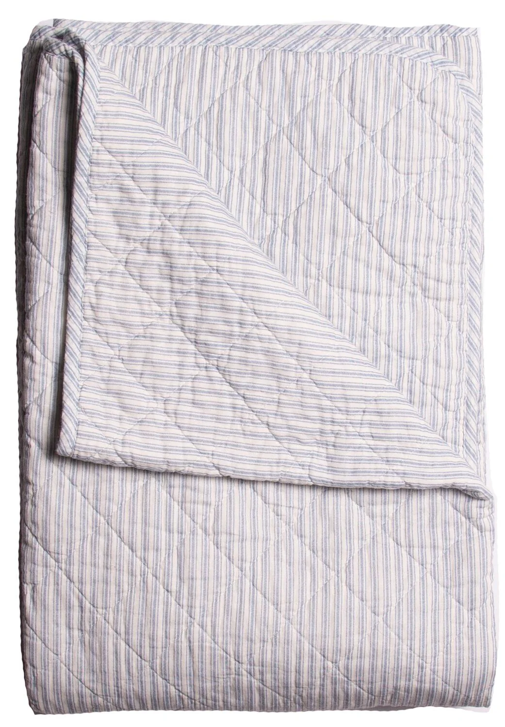 Quilt Ethnic, blå/hvid - 140x180 cm