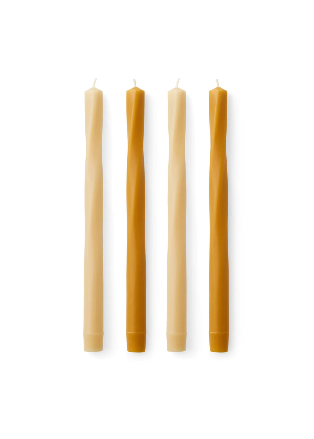Twist Tapered lys 4-pak, Warm