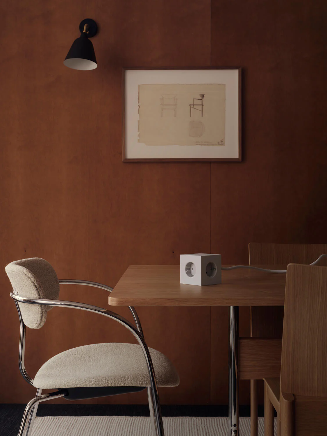 Square 1, USB-C & magnetisk stikdåse - Gotland Grey - Image 3