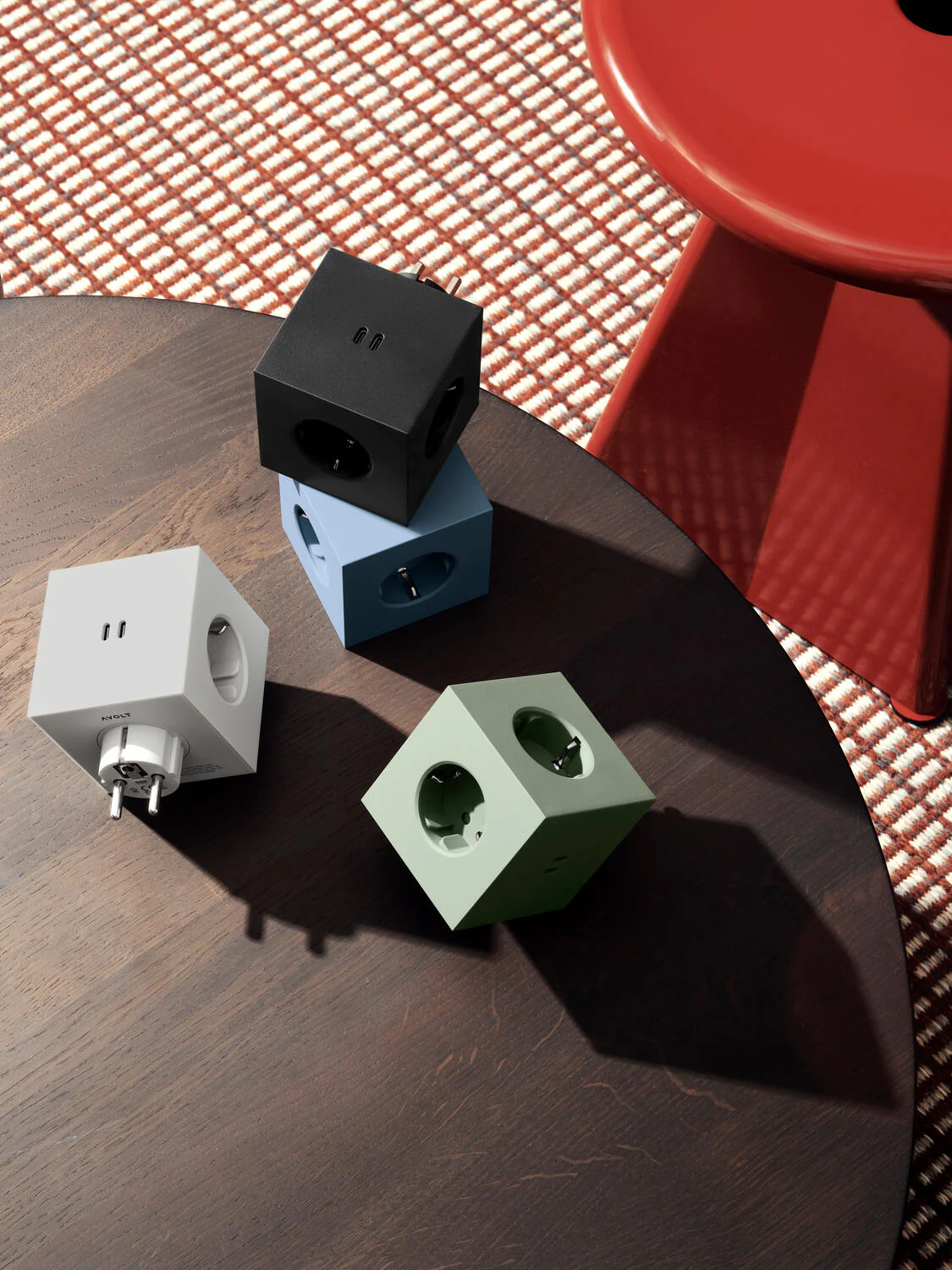 Square 2 stikdåse, USB-C - Shark Blue - Image 6