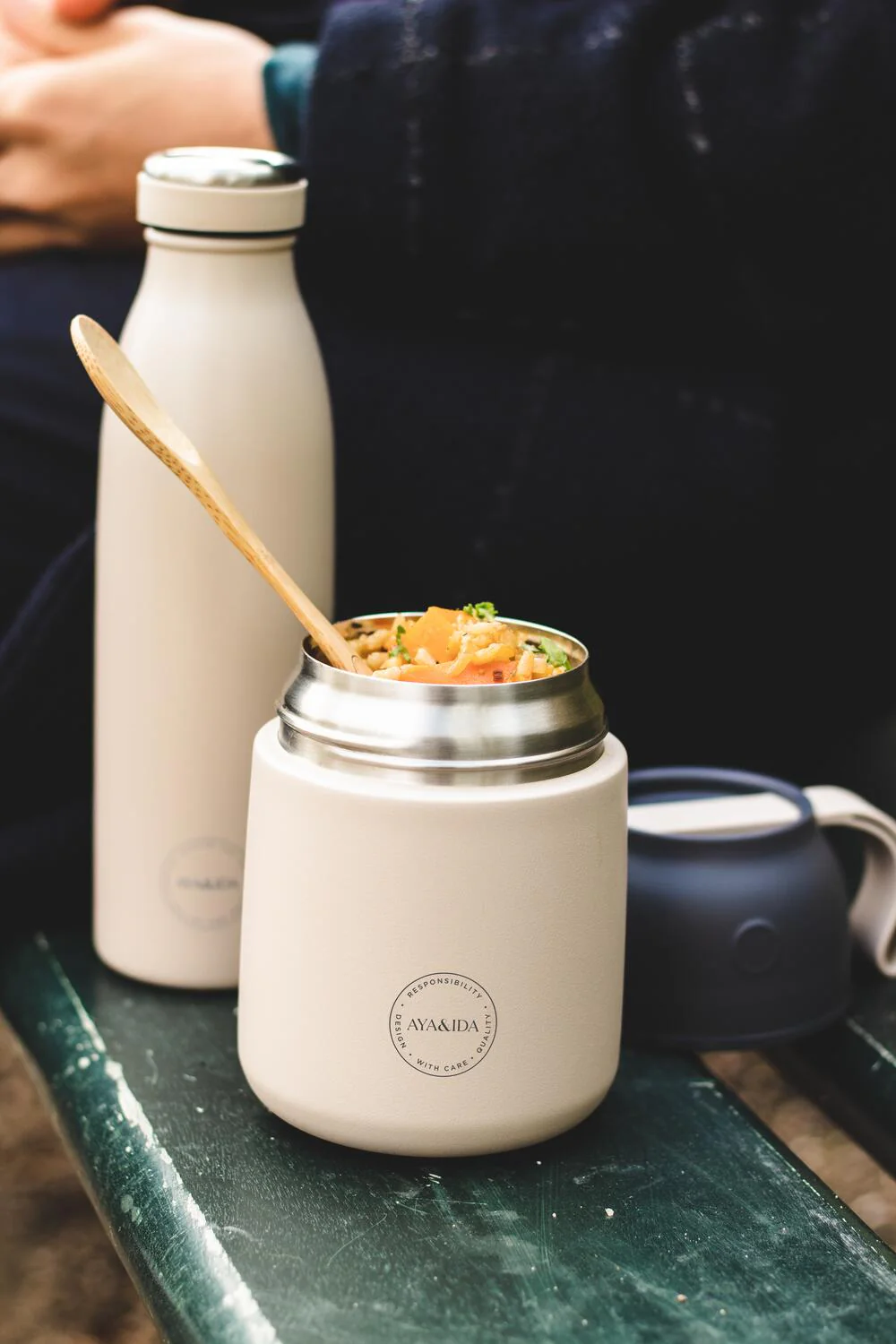 Food'ie to go madbeholder, Cream beige - 500 ml - Image 5