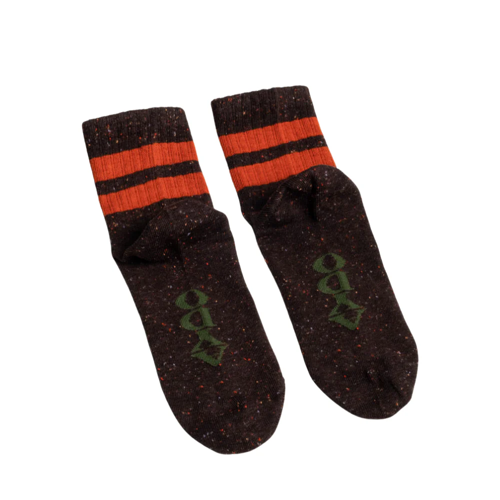 Antwerpen strømper - Dark Brown NEPS/Red Orange - Image 4