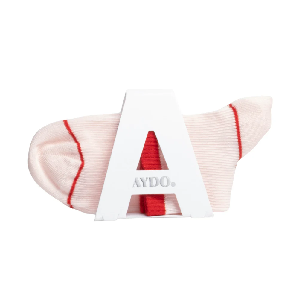 Nice strømper - Barley Pink/High Red - Image 3