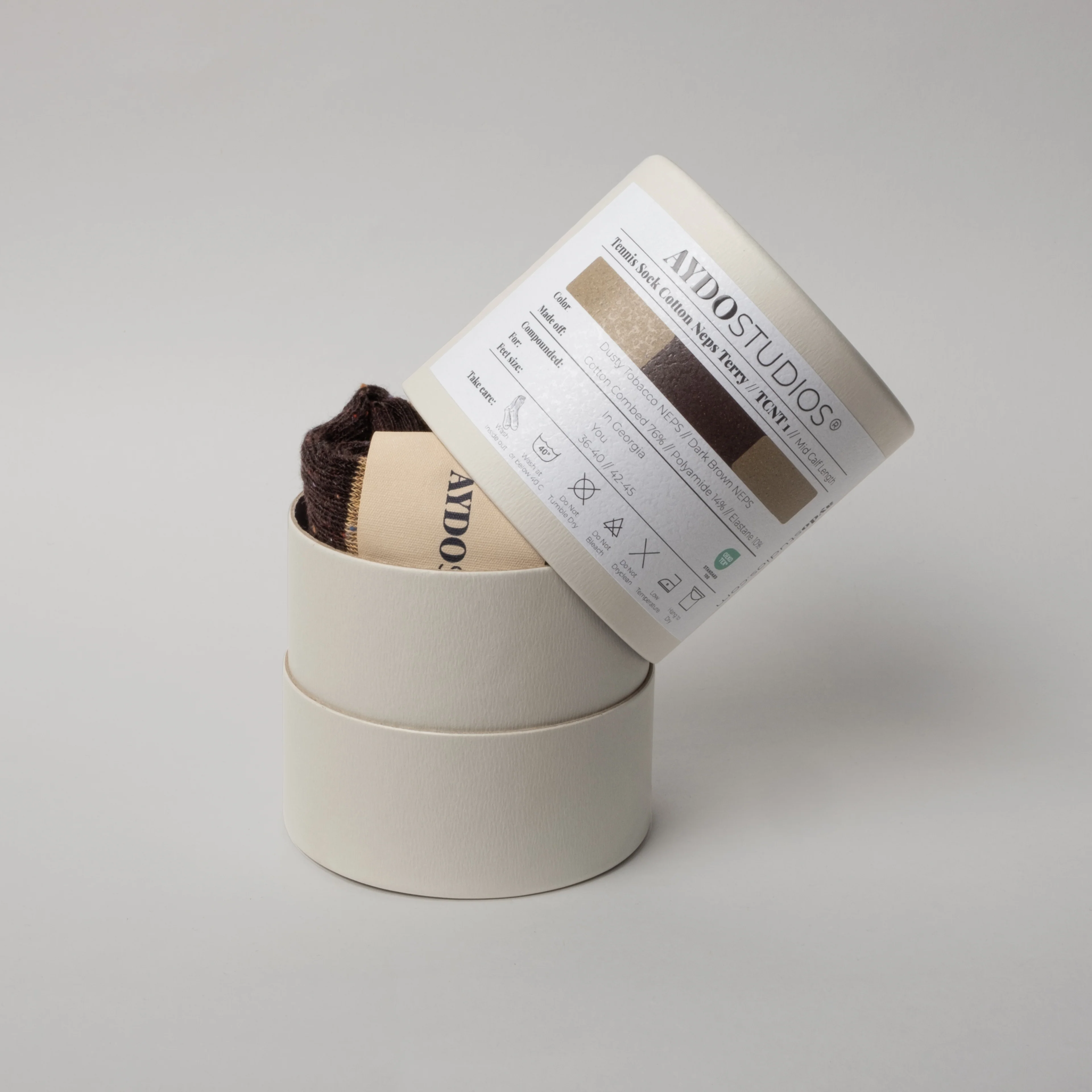 Tennis strømper - Dusty Tobacco/Dark Brown - Image 2