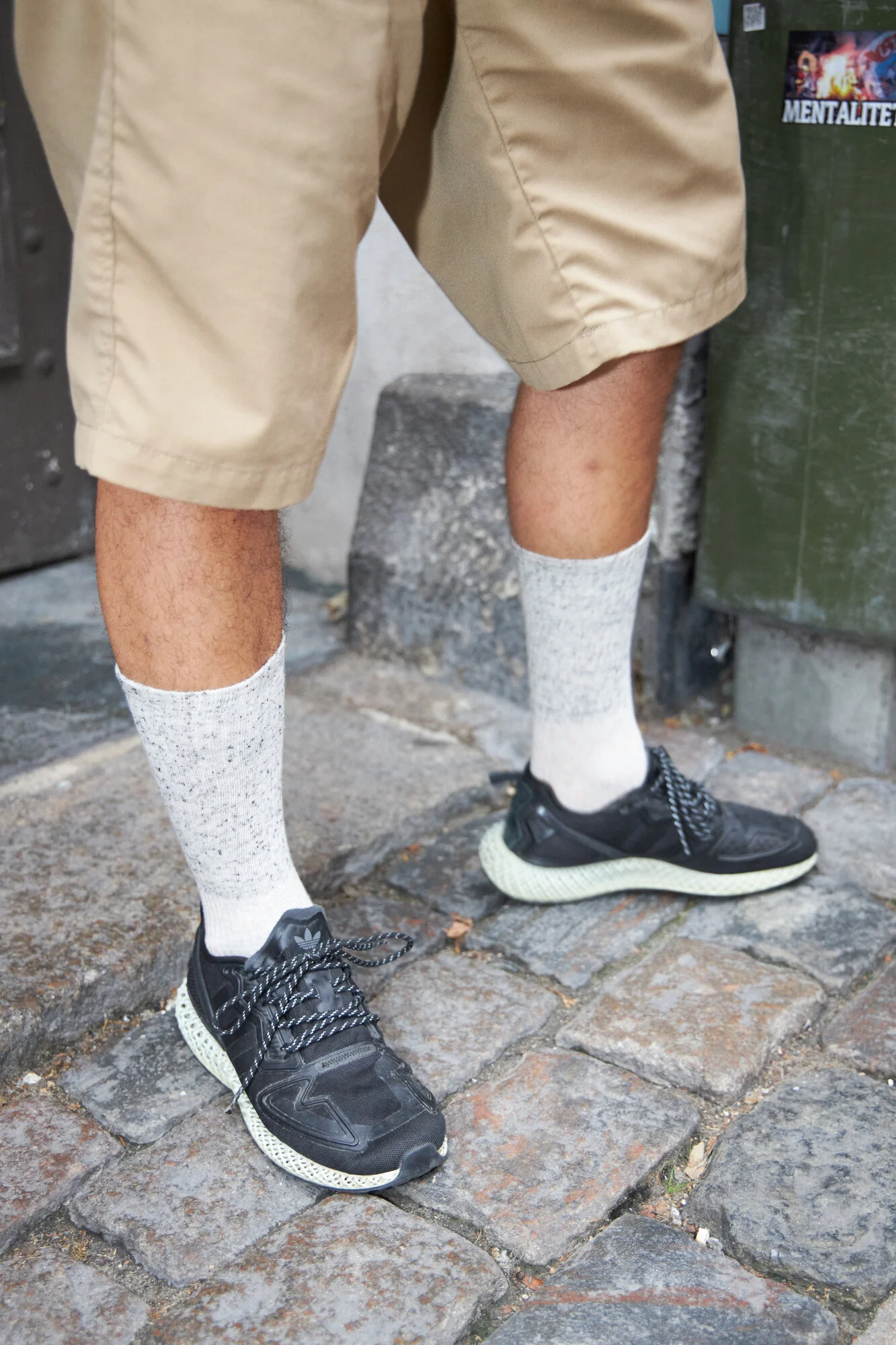 Tennis strømper - Grey Melange/Dirty Cream - Image 2