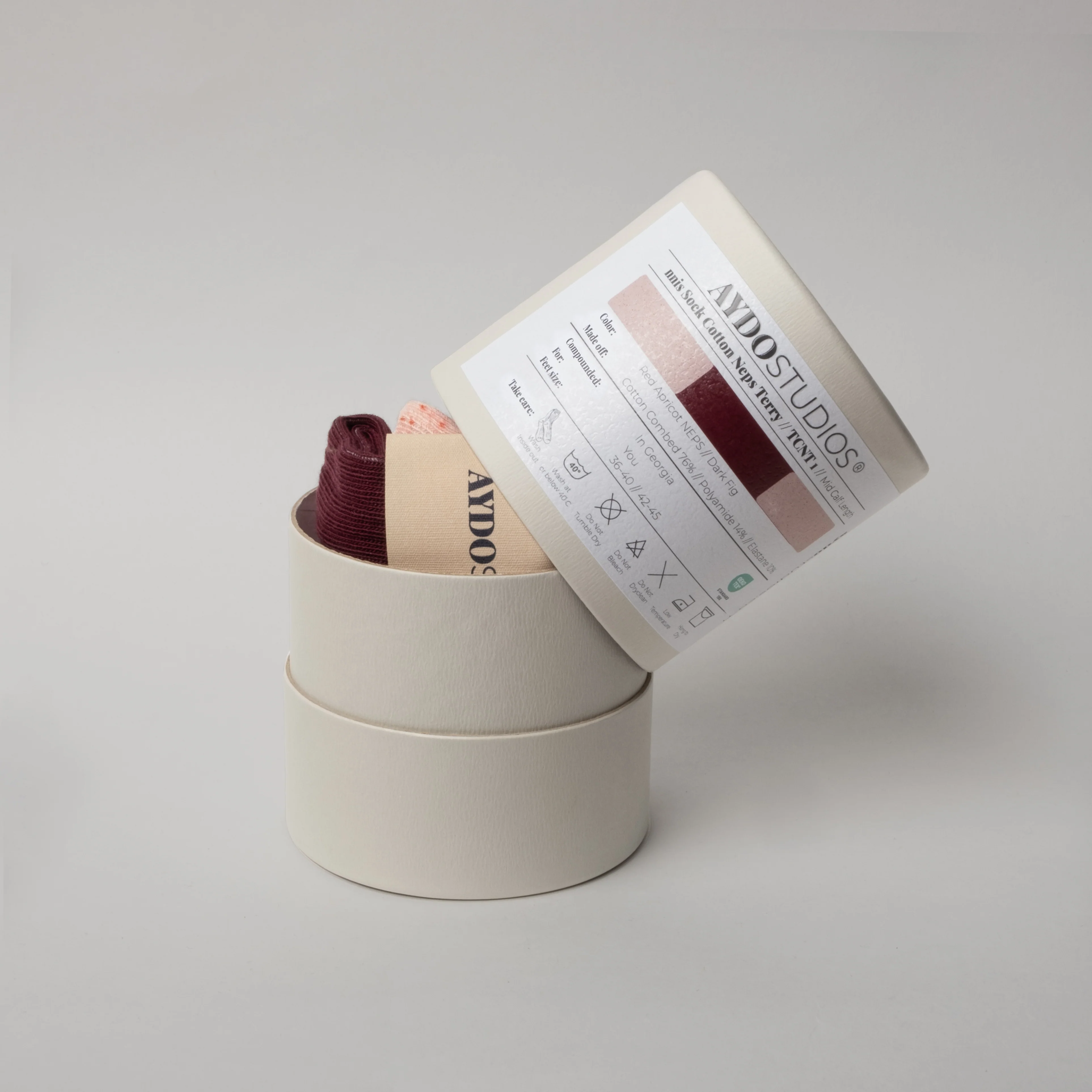 Tennis strømper - Red Apricot/Dark Fig - Image 2