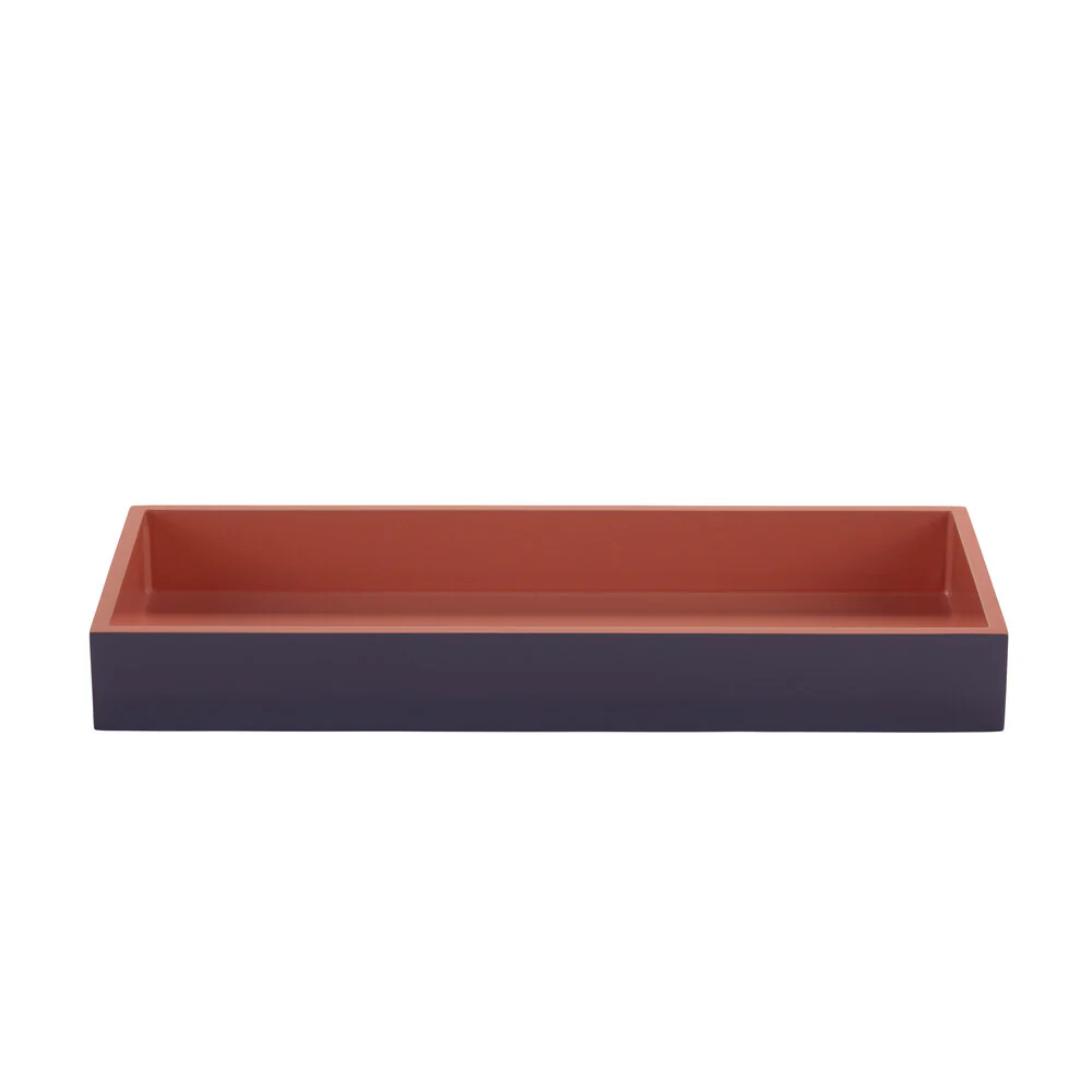 Bakke, peach/lilla - 30x12 cm