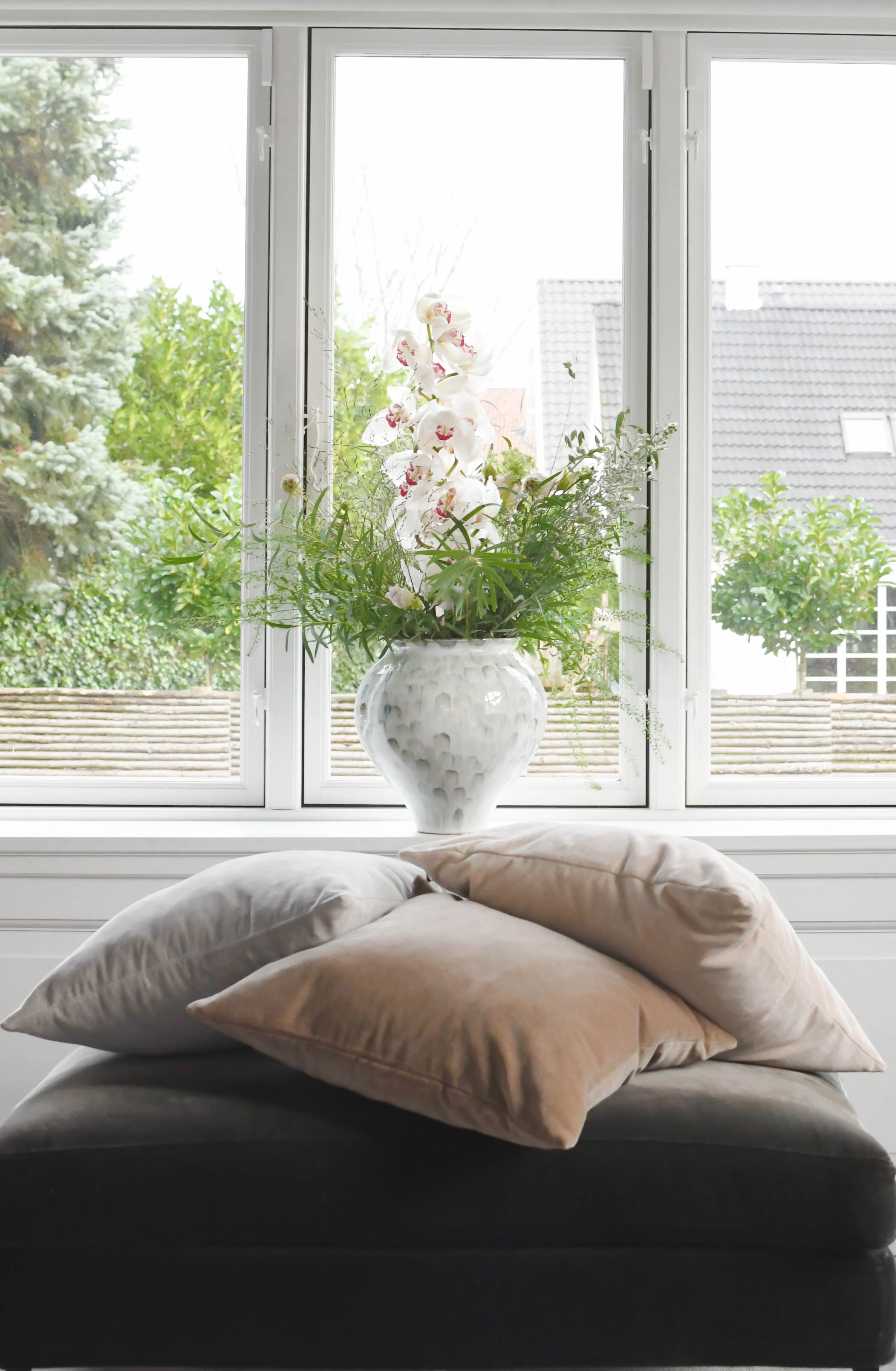 Buttet vase, hvid/blå - H29,5 cm - Image 2