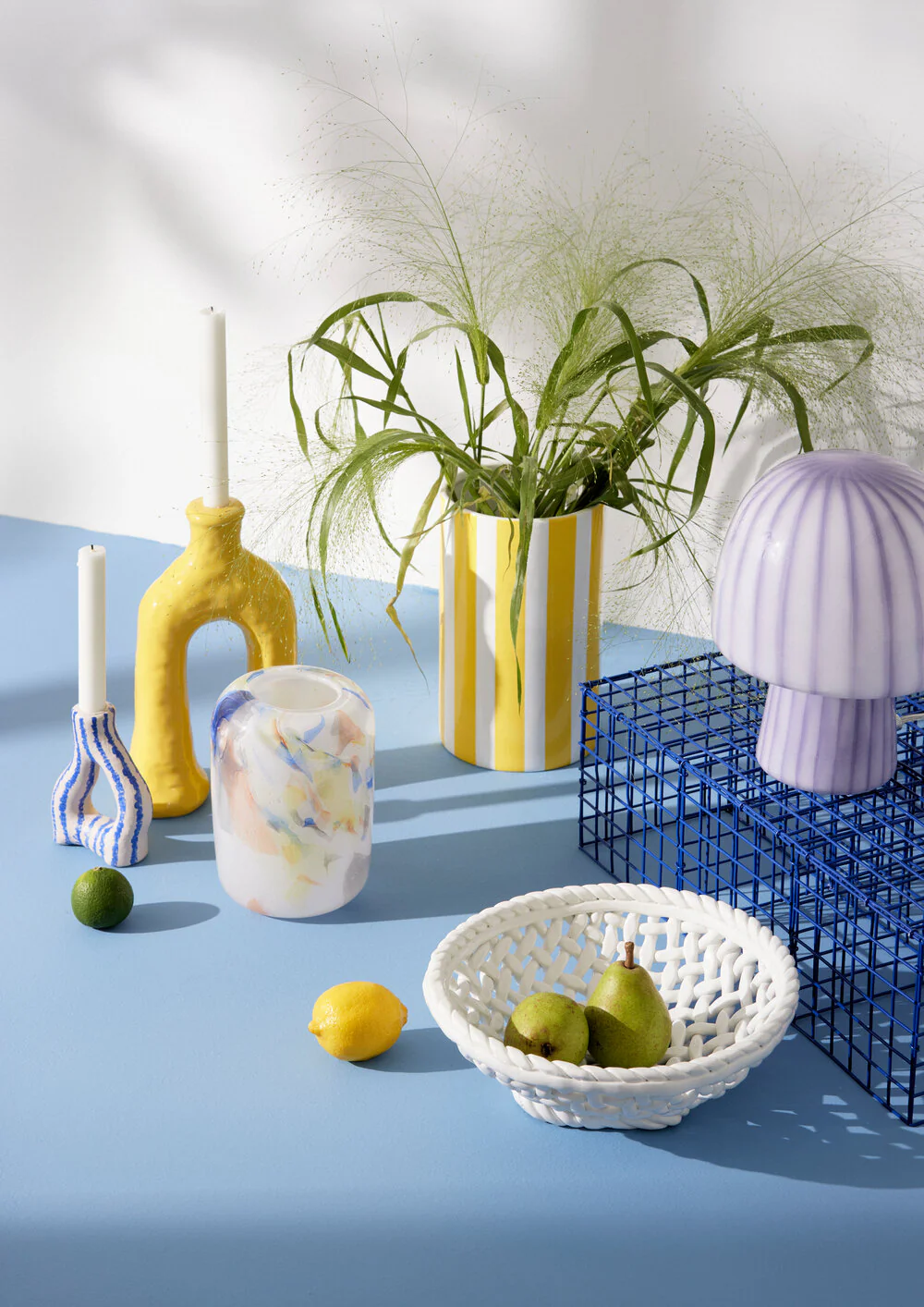 Color splash vase, hvid/mix - H18 cm. - Image 4