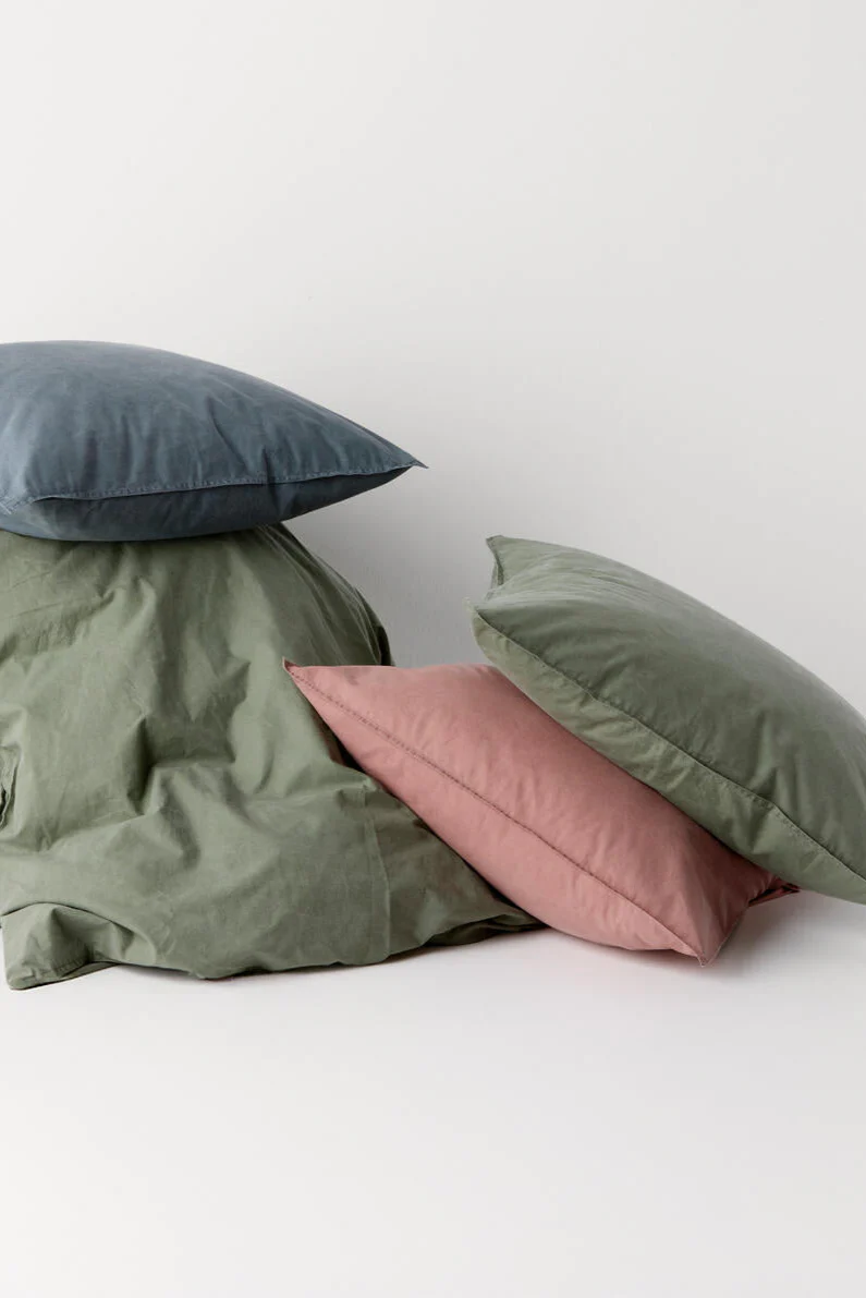 Curly Percale sengesæt - Dusty Green - Image 2
