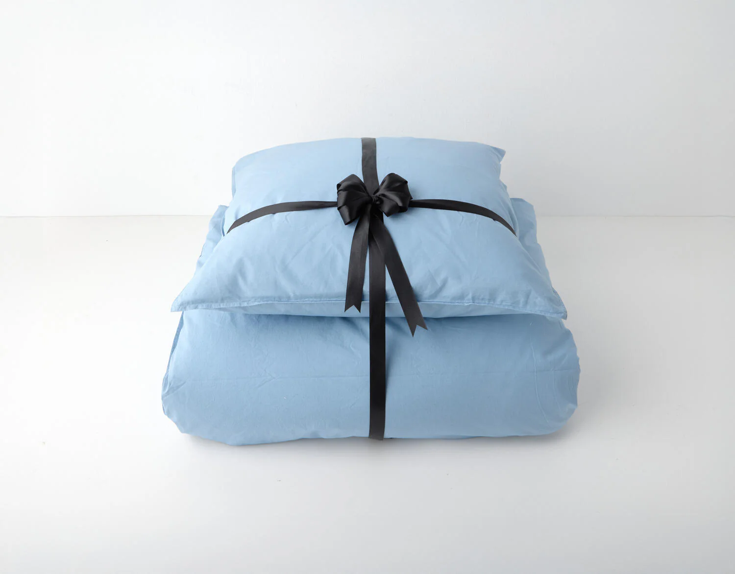 Curly Percale sengesæt - lyseblå - Image 2