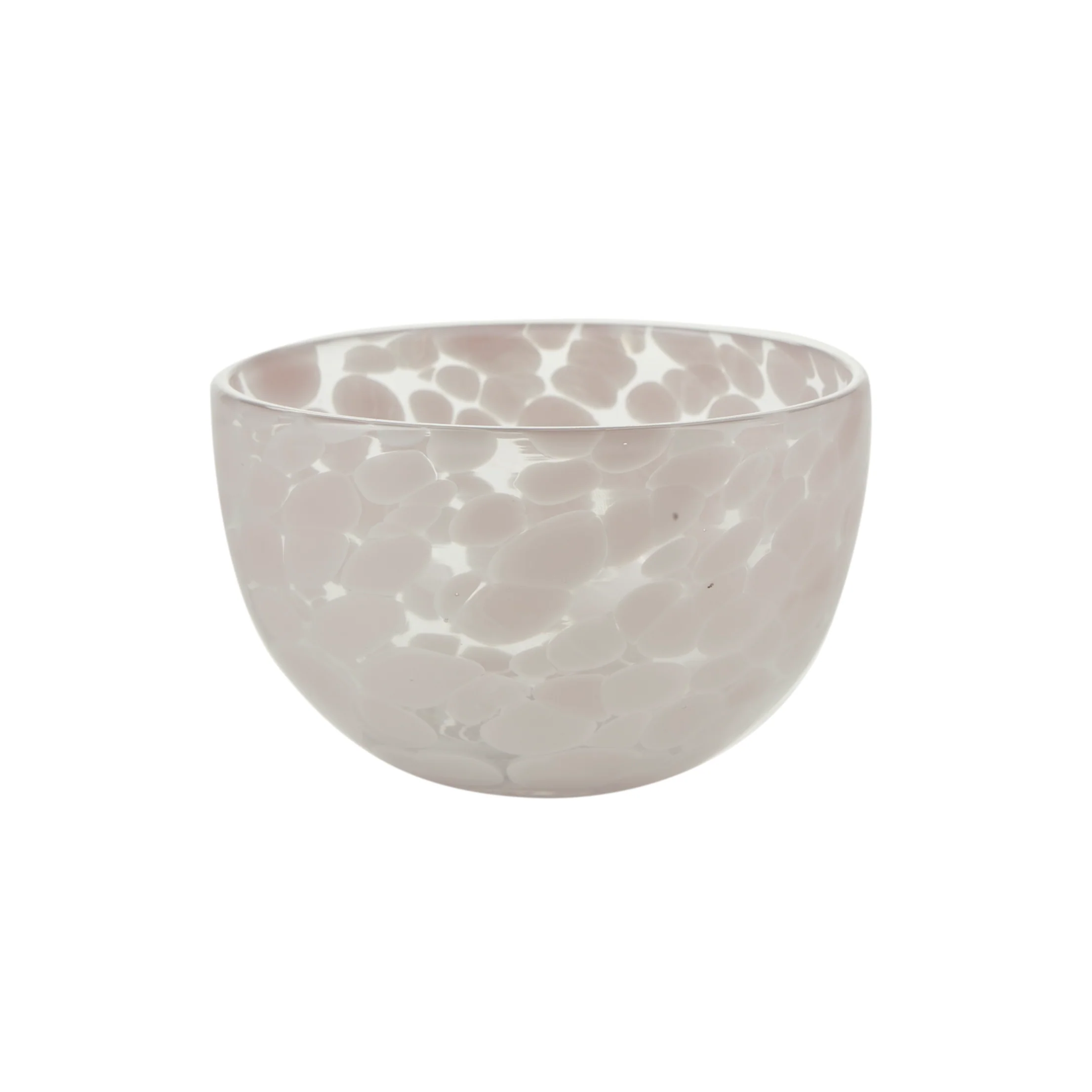 Dots skål, Clear/Soft Rose - Ø11,5 cm.