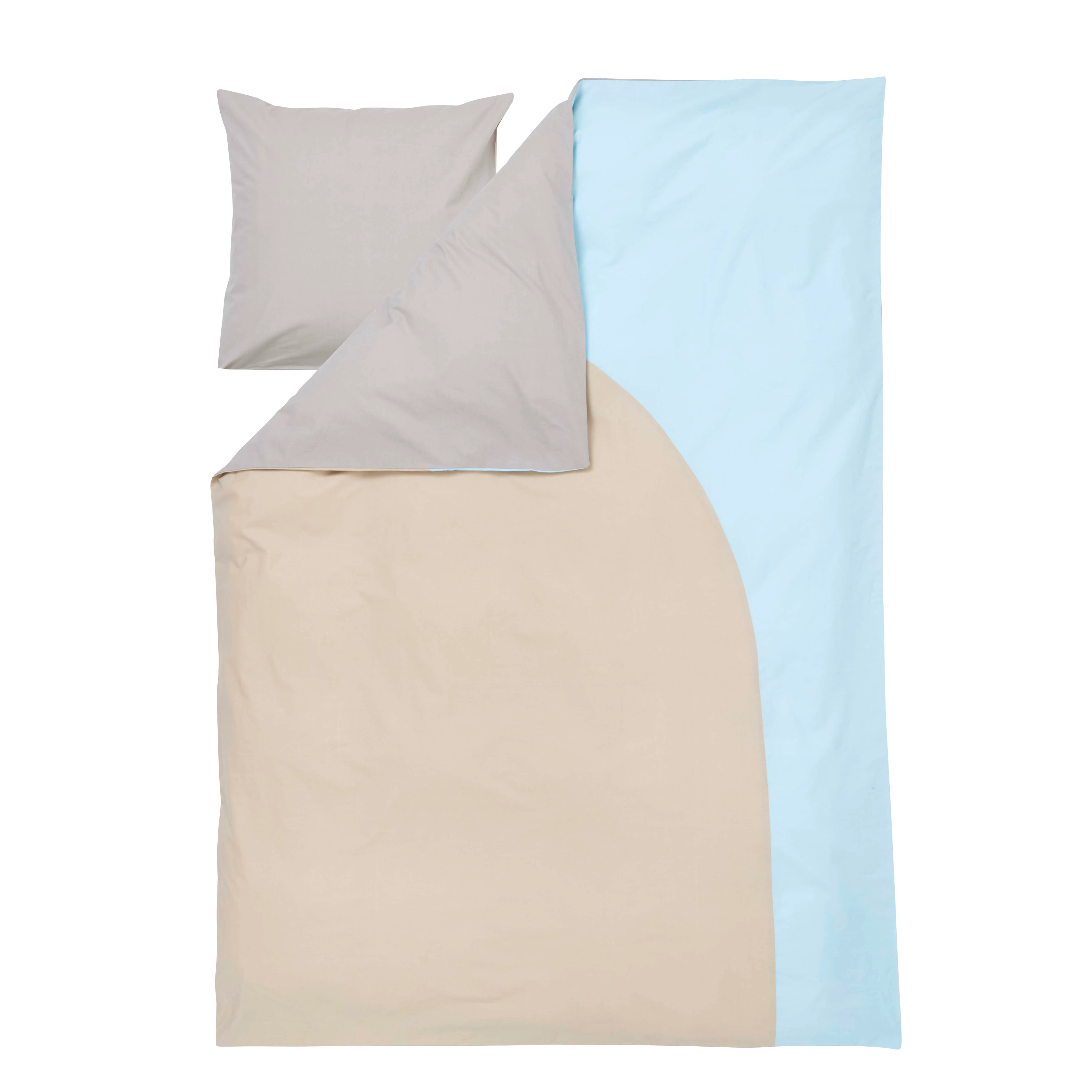 Percale Patchwork sengesæt - blå/grå - Image 3