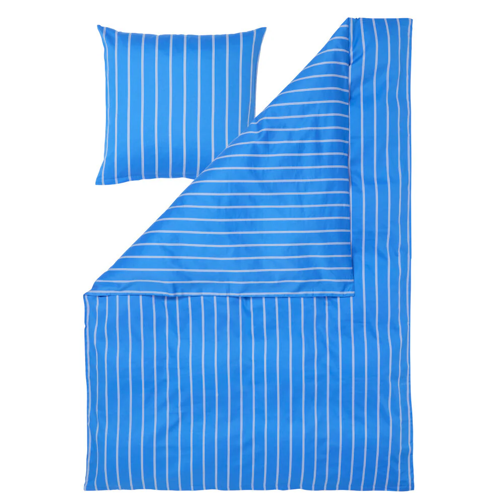 Pin Stripe Single sengesæt - blå - Image 4