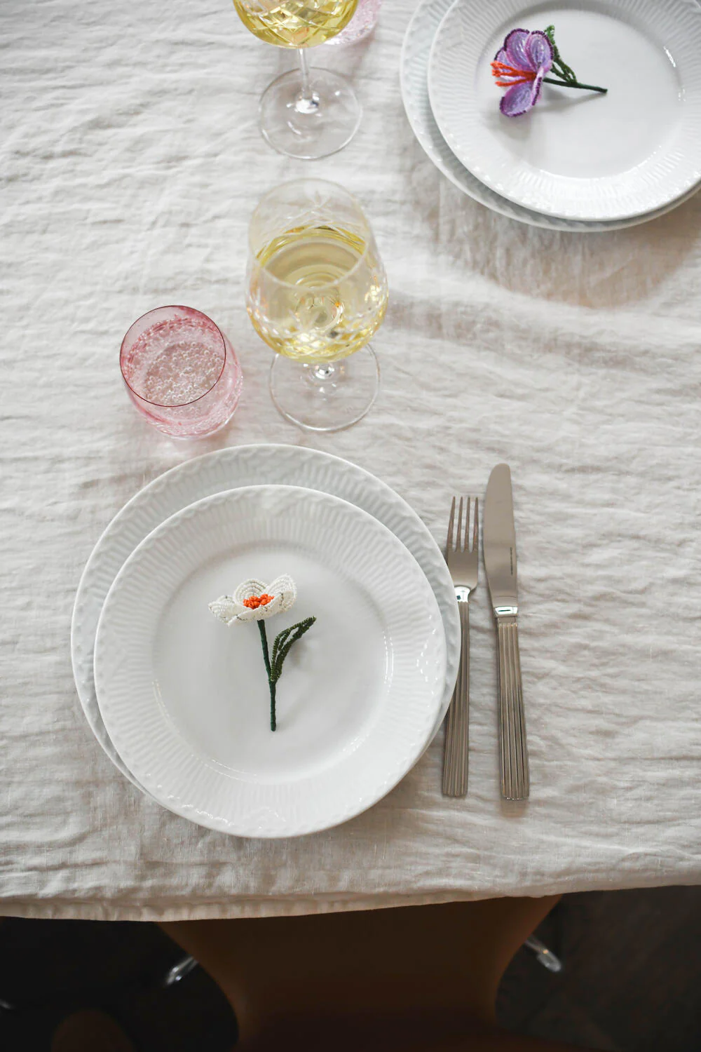 Pinse Lilje perleblomst - hvid/grøn - Image 3