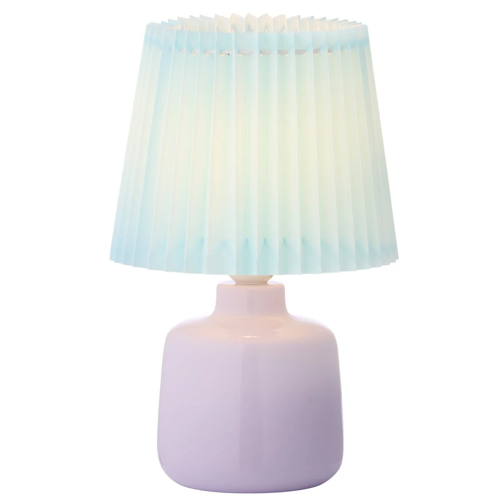 Plisse bordlampe, lilla/blå - H29,5 cm - Image 3