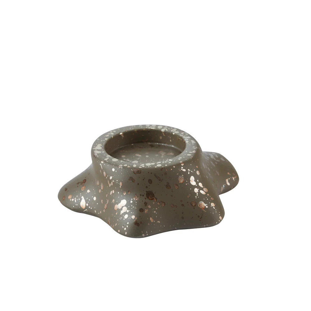 Prikket lysestager kobber - H4 cm.