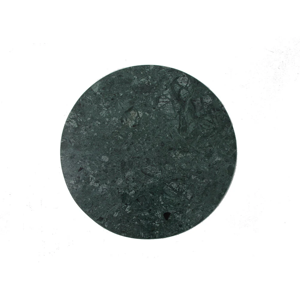 Skærebræt, marmor, grøn - Ø30 cm.