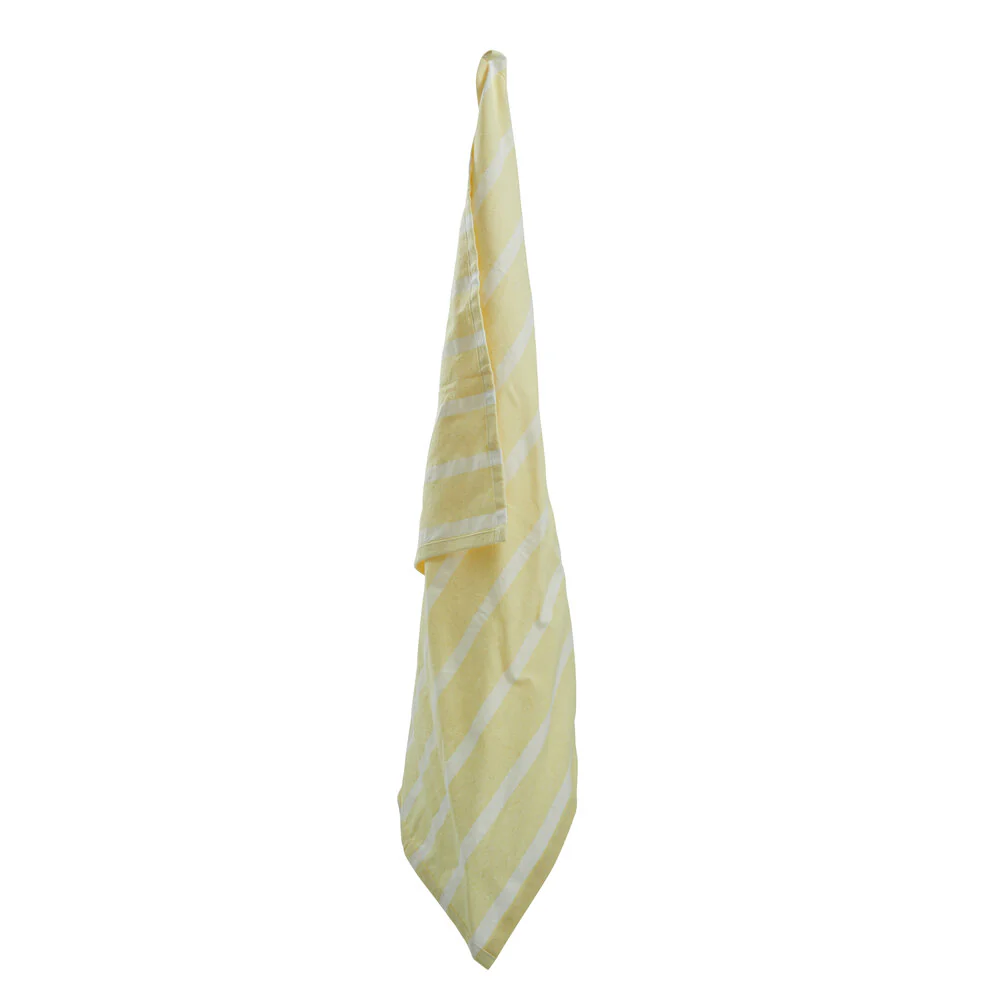 Stripe viskestykke bred, gul - 50x70 cm