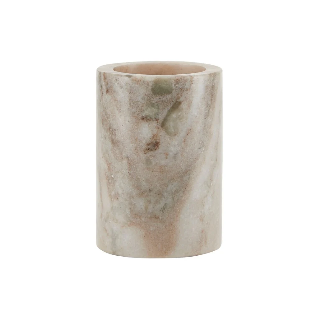 Tandbørstekrus i marmor - Beige