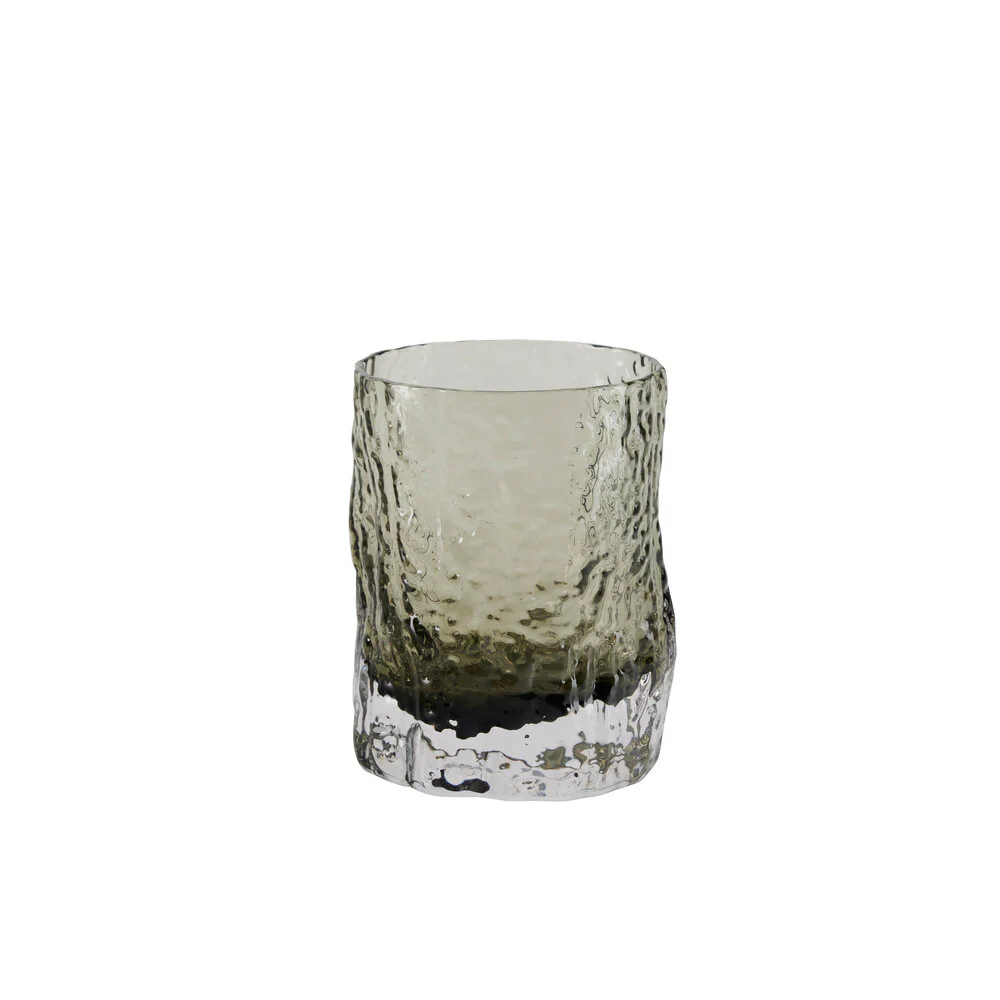 Tumbler Organic Low glas, grå - H9,5