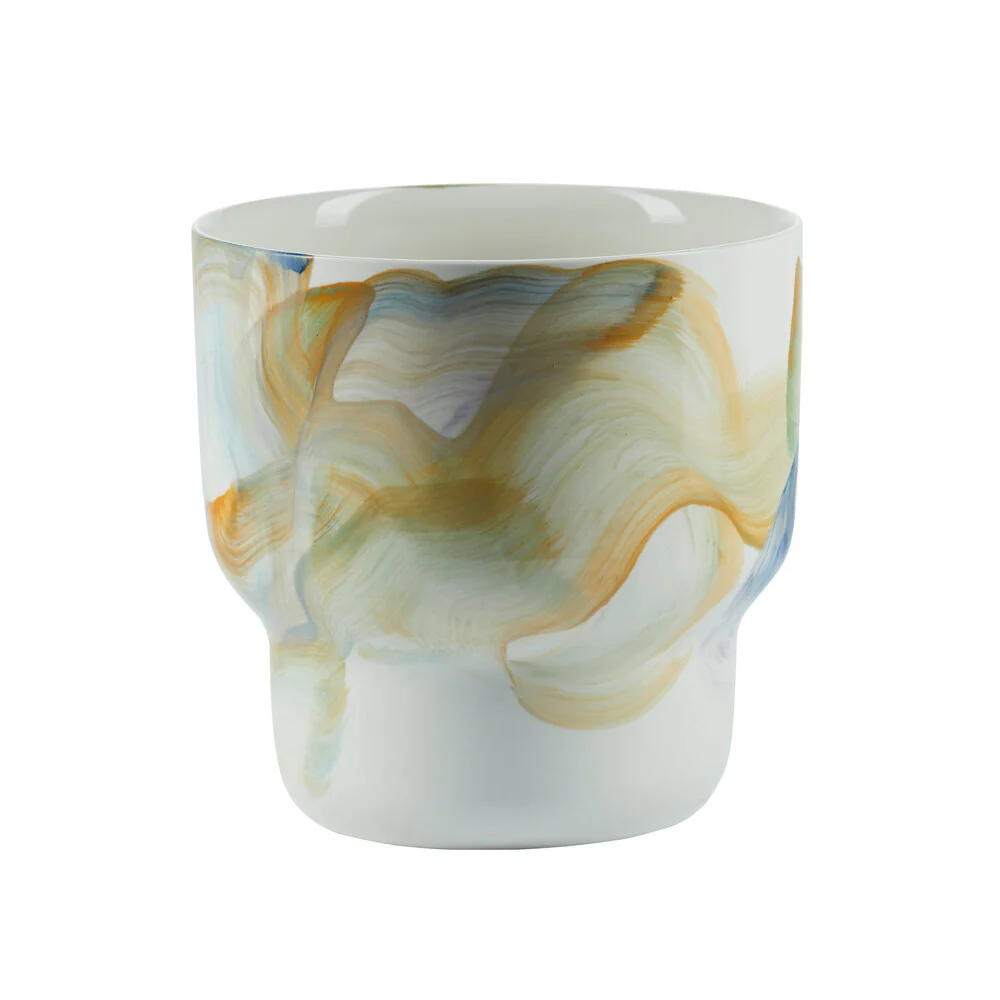 Urtepotte med grafisk design - H20 cm