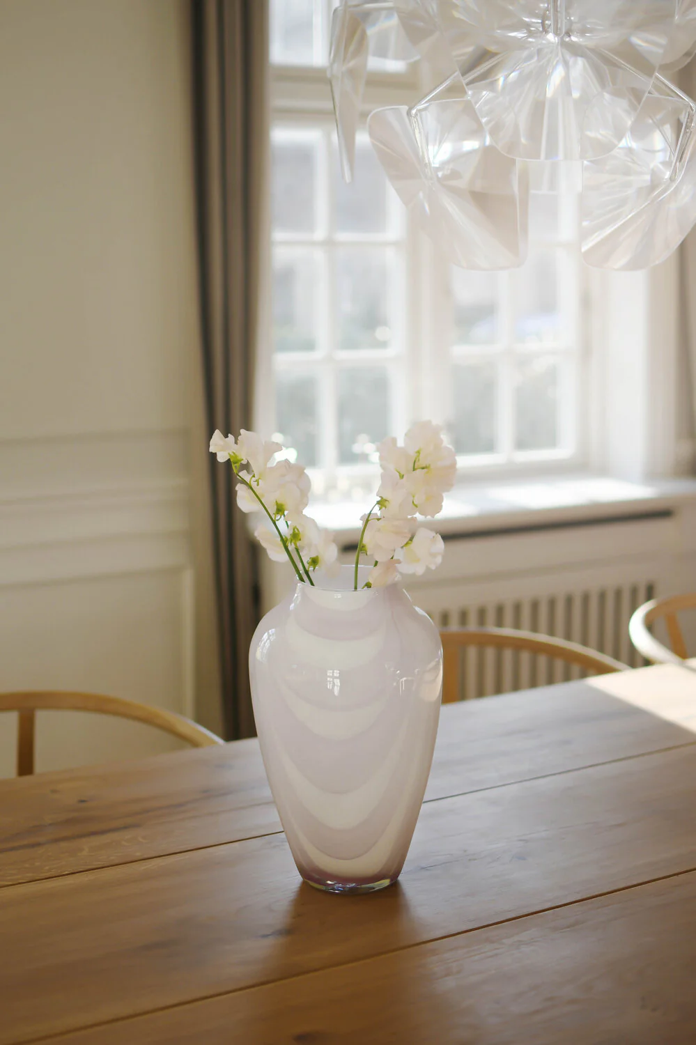 Vase med brede swirl striber, lilla - H35 cm. - Image 2