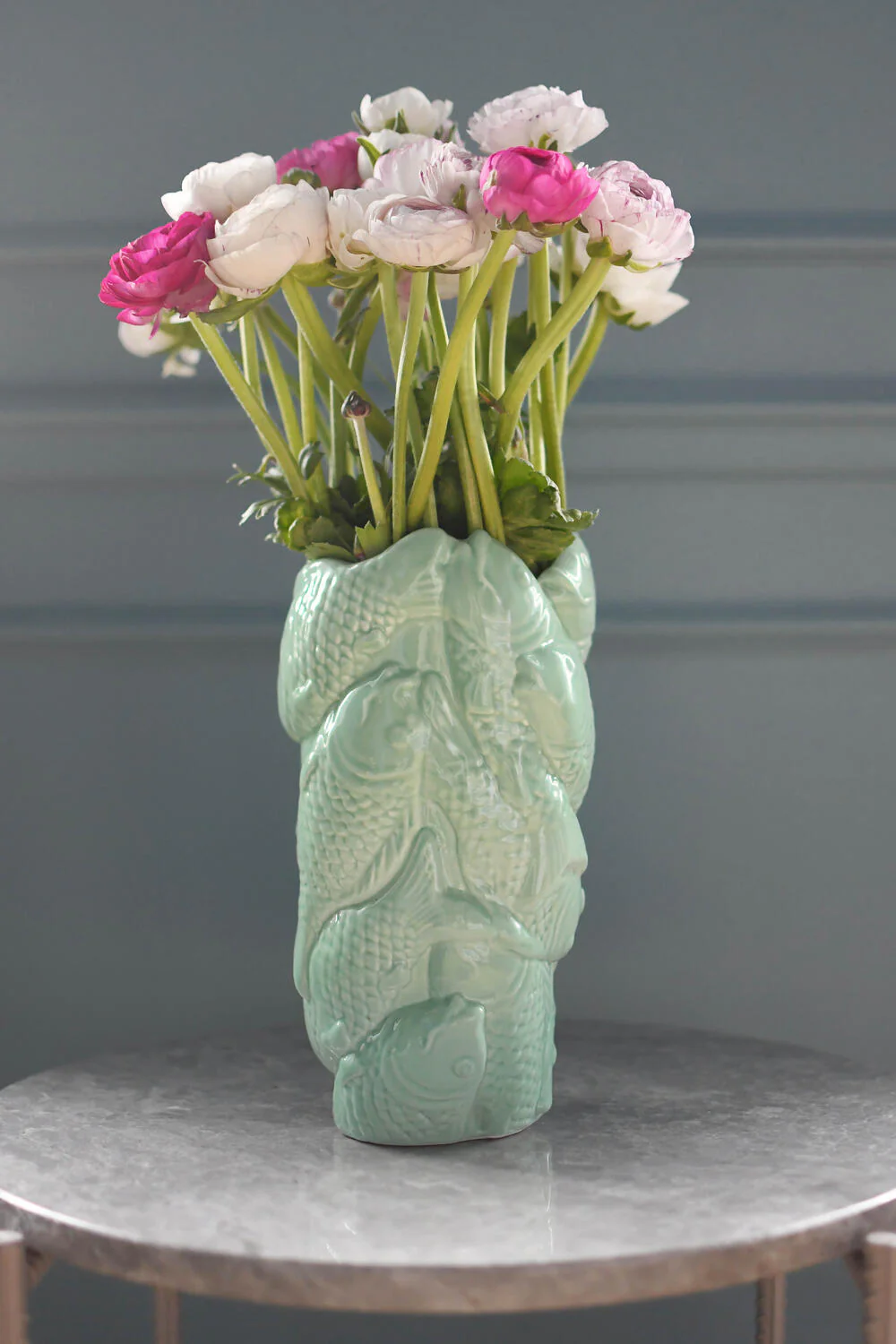 Vase med fisk, grøn - H27 cm - Image 2