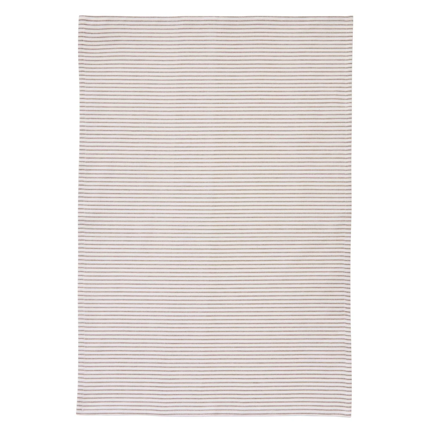 Viskestykke stribet, brun/hvid - 50x70 cm.