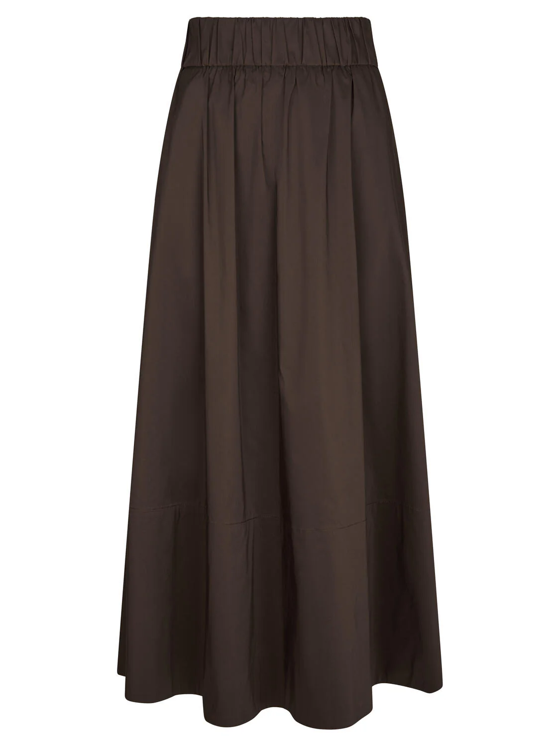 Bella Poplin nederdel - Chocolate Brown