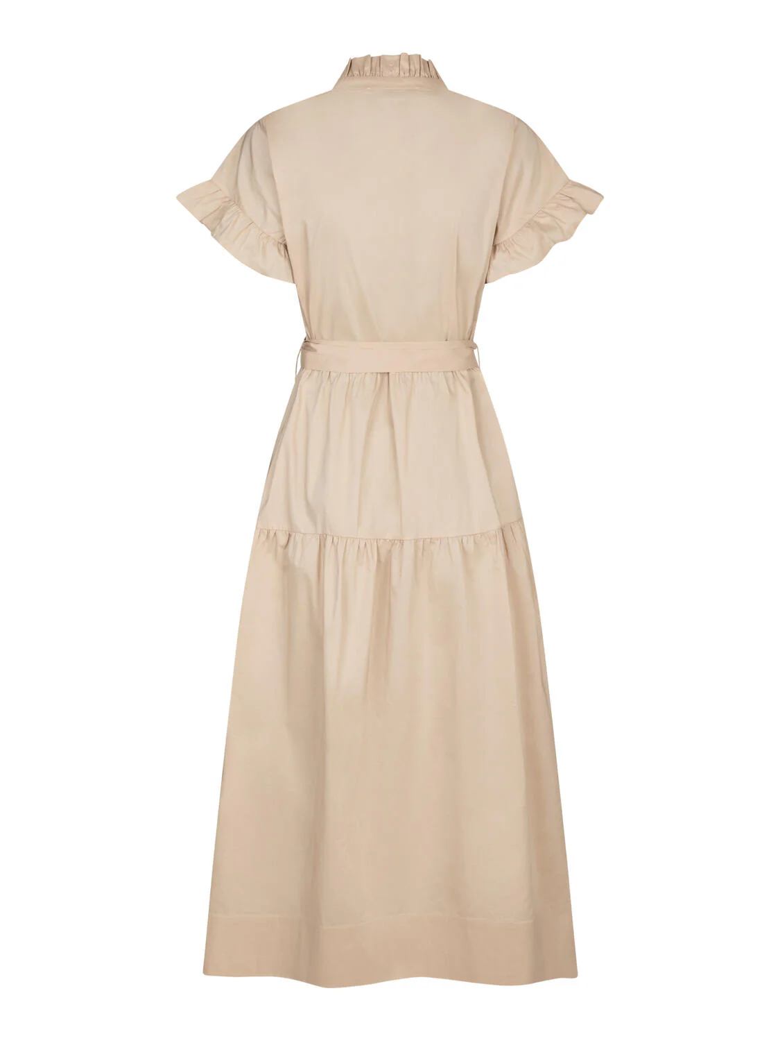 Mali Poplin midi kjole - Dark Sand - Image 2