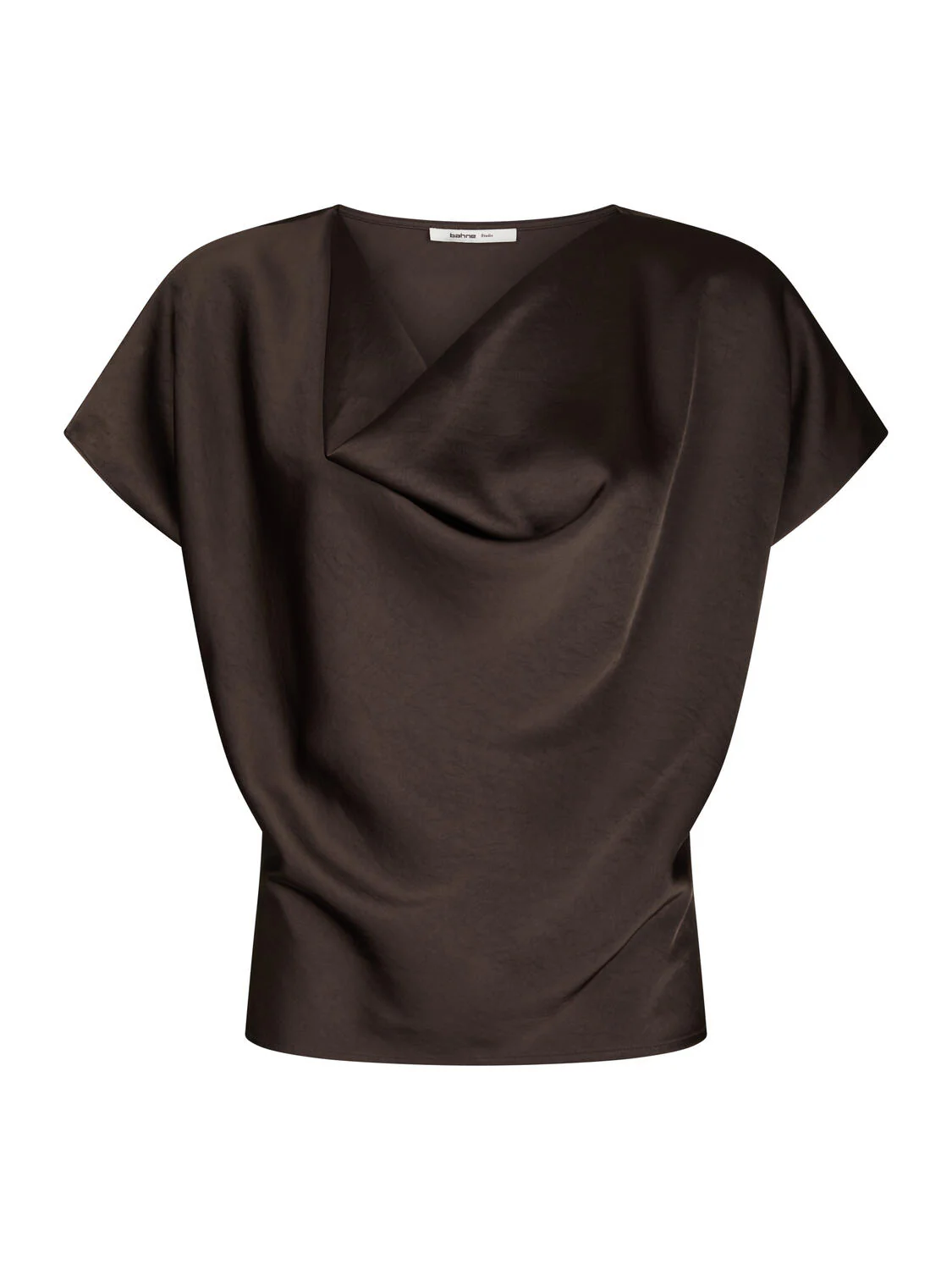 Minabeth Satin bluse - mørkebrun