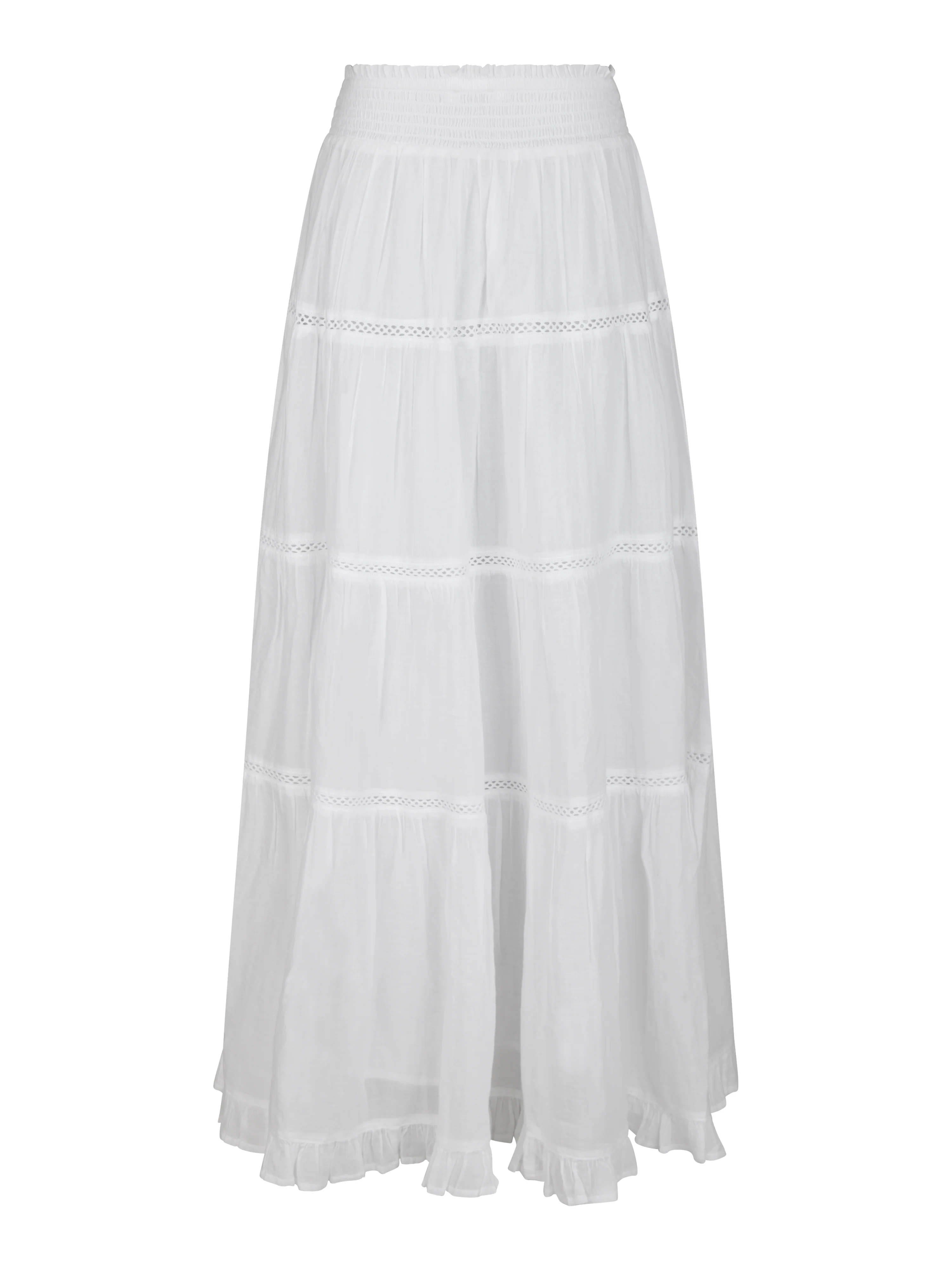 Miranda Voile nederdel - hvid - Image 3