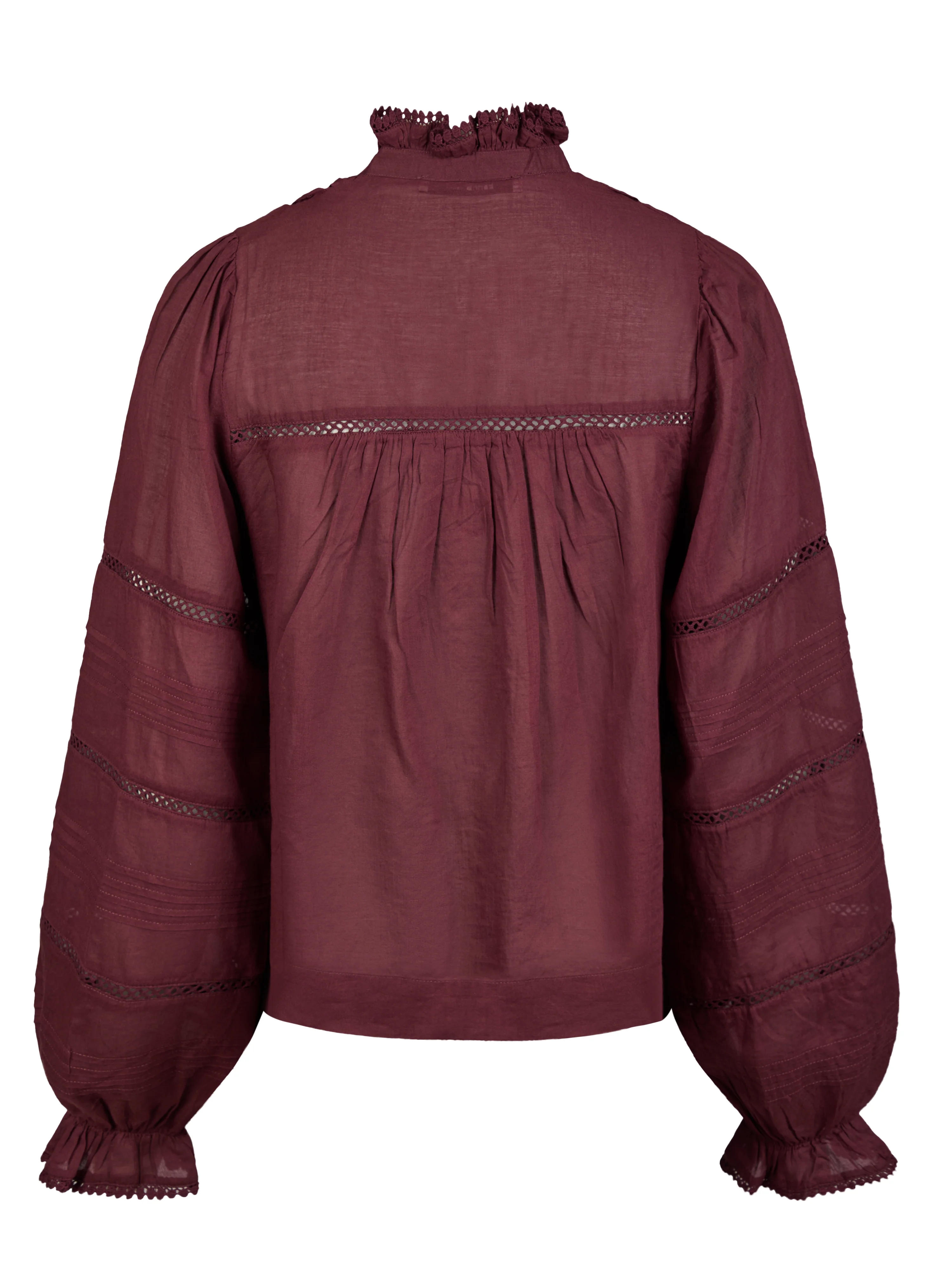 Mista Voile bluse - Burgundy - Image 2